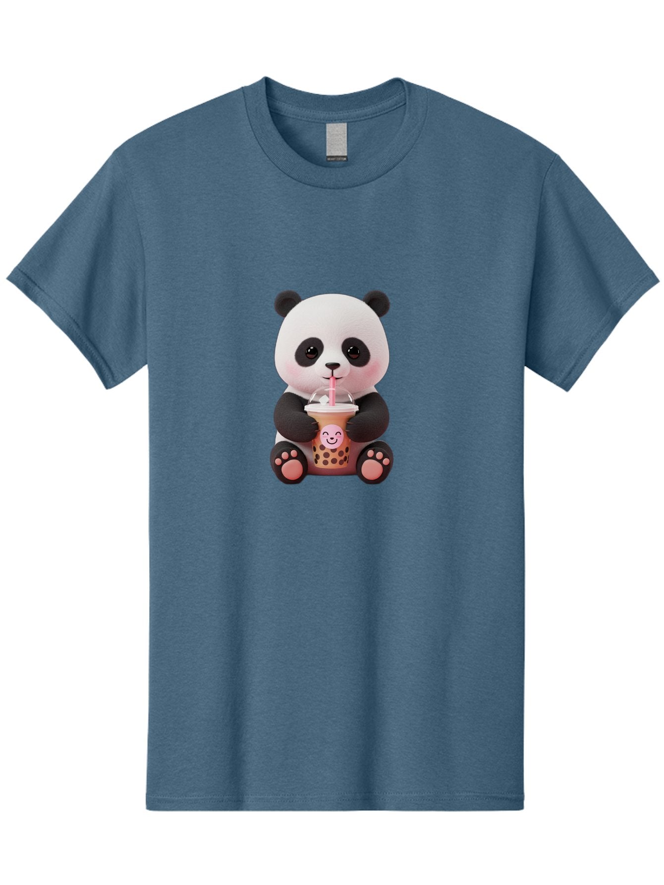 Panda-Drinking-Bubble-Tea-5 Men'S Graphic Tee, 100% Cotton, Comfortable Casual Summer Wear, Machine Washable, Cartoon Panda, Boba Tea, Bubble Tea, Adorable Animal, Kawaii Character, Milk Tea, Straw, Cute Design, Funny Illustration, Bae582 8