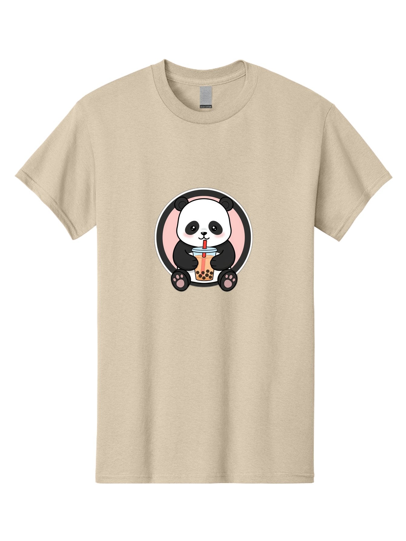Panda-Sipping-Bubble-Tea Men'S Graphic Tee, 100% Cotton, Comfortable Casual Summer Wear, Machine Washable, Cartoon Panda, Dj Headphones, Bubble Tea, Milk Tea, Boba Drink, Kawaii Character, Cute Animal, Fun Design, Playful Illustration, Bae605 10