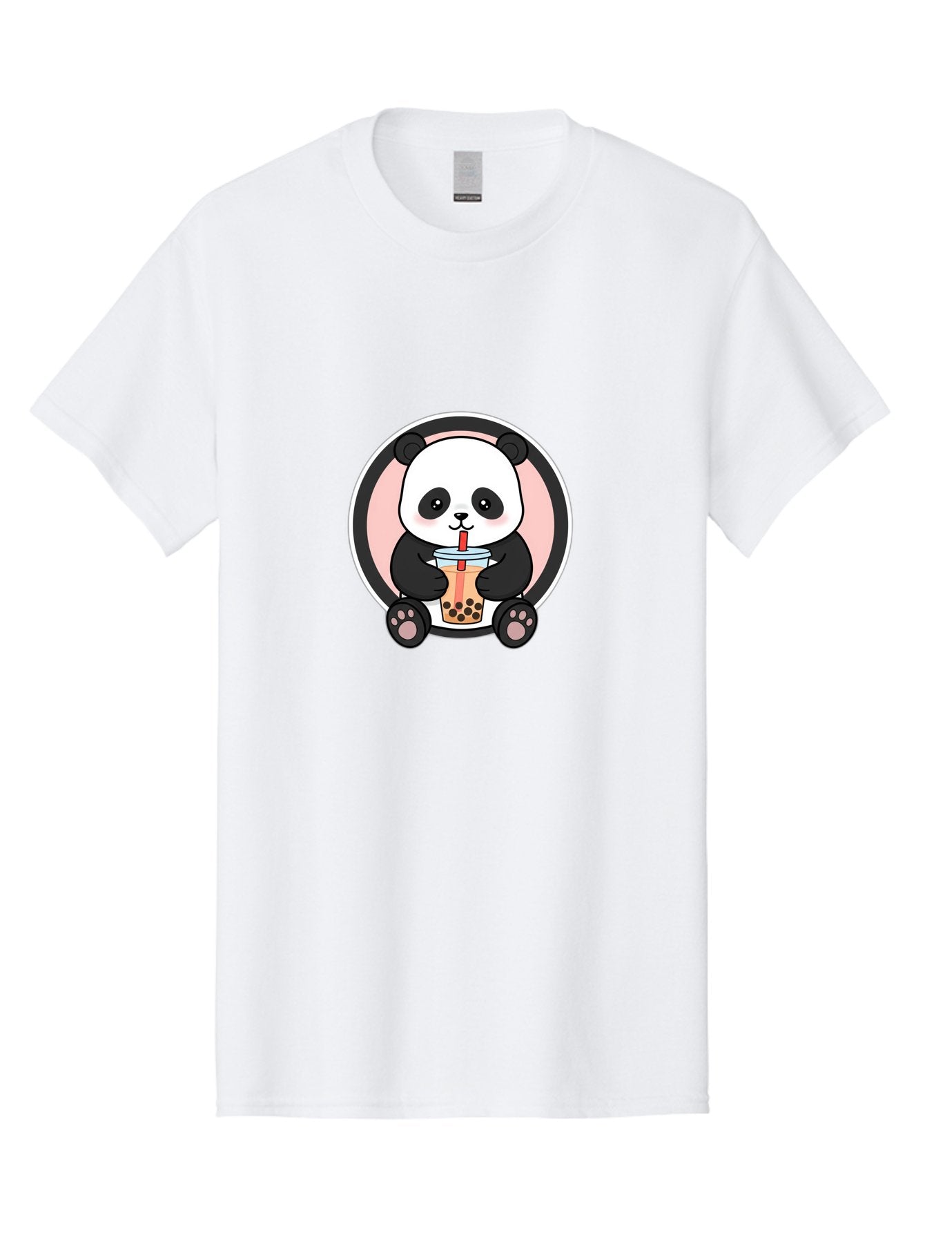 Panda-Sipping-Bubble-Tea Men'S Graphic Tee, 100% Cotton, Comfortable Casual Summer Wear, Machine Washable, Cartoon Panda, Dj Headphones, Bubble Tea, Milk Tea, Boba Drink, Kawaii Character, Cute Animal, Fun Design, Playful Illustration, Bae605 12