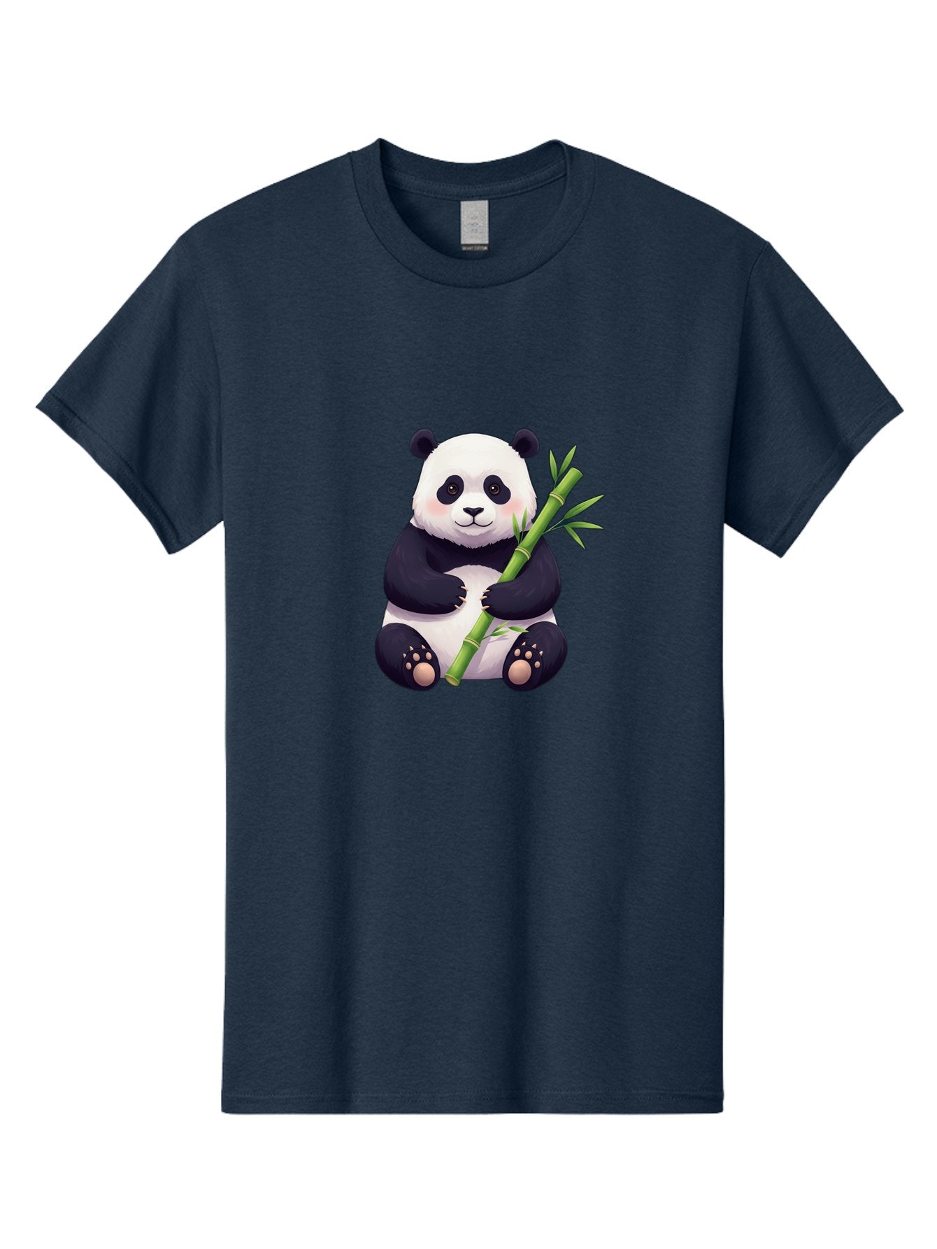Panda-With-Bamboo Men'S Graphic Tee, 100% Cotton, Comfortable Casual Summer Wear, Machine Washable, Cartoon Panda, Giant Panda, Bamboo, Cute Animal, Black And White Fur, Adorable, Charming, Animal Lover, Wildlife, Conservation Bae607 9
