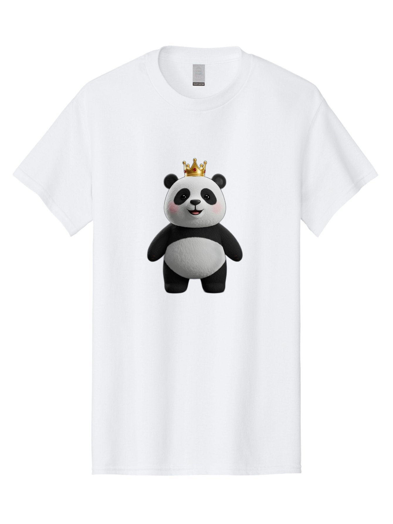Panda-With-Crown-7 Men'S Graphic Tee, 100% Cotton, Comfortable Casual Summer Wear, Machine Washable, Cartoon Panda, Cute Animal, Panda Bear, Crown On Head, Regal Animal, Adorable Creature, Funny Character, Digital Art, Illustration, Bae614 10