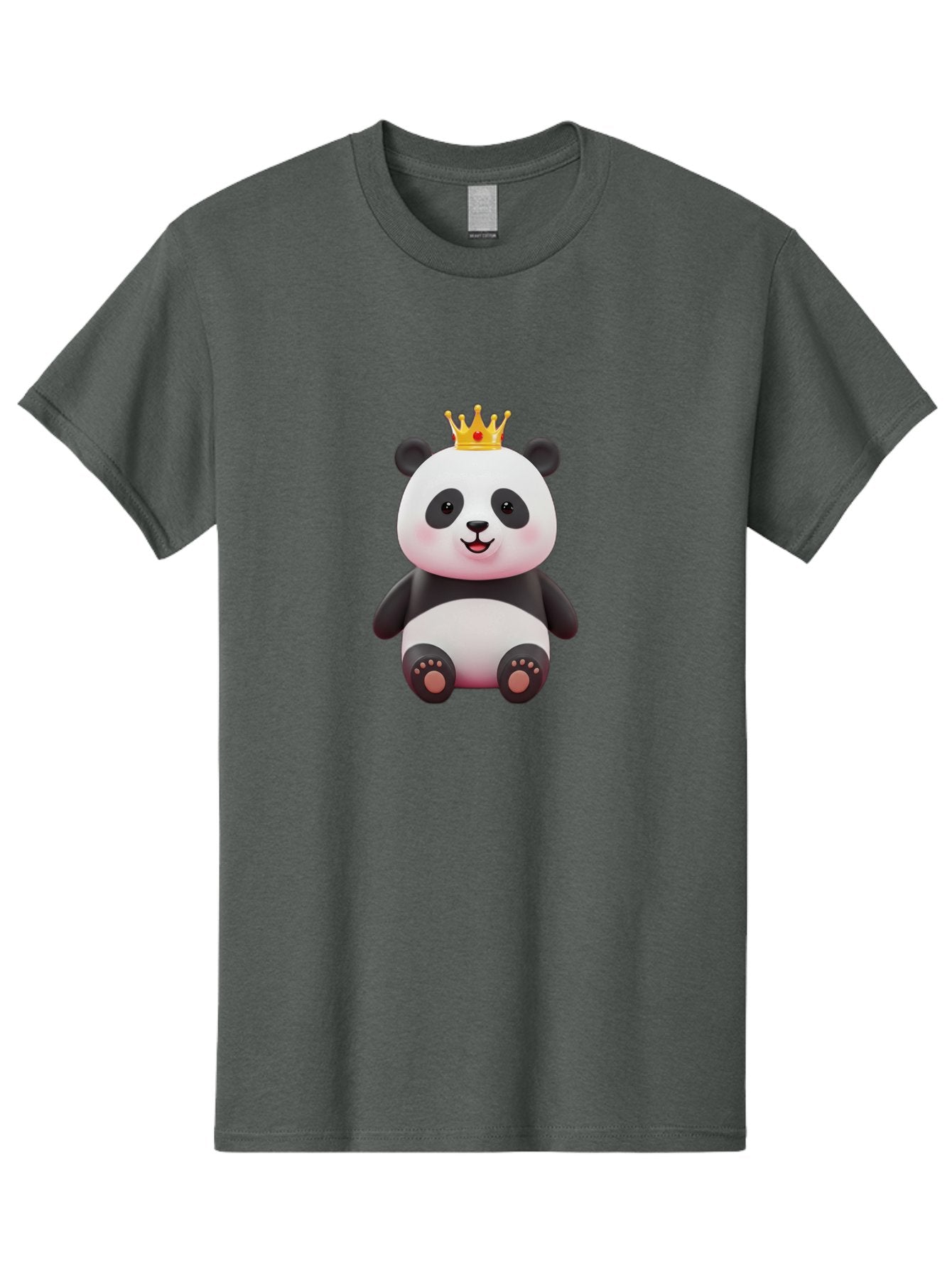 Panda-With-Gold-Crown-1 Men'S Graphic Tee, 100% Cotton, Comfortable Casual Summer Wear, Machine Washable, Cartoon Panda, Cute Panda, Panda Bear, King Panda, Crowned Animal, Regal Creature, Adorable Cartoon Character, Funny Animal, Royalty, Bae617 9