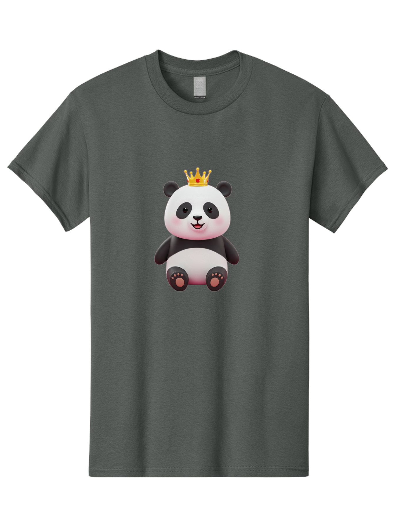 Panda-With-Gold-Crown-1 Men'S Graphic Tee, 100% Cotton, Comfortable Casual Summer Wear, Machine Washable, Cartoon Panda, Cute Panda, Panda Bear, King Panda, Crowned Animal, Regal Creature, Adorable Cartoon Character, Funny Animal, Royalty, Bae617 5