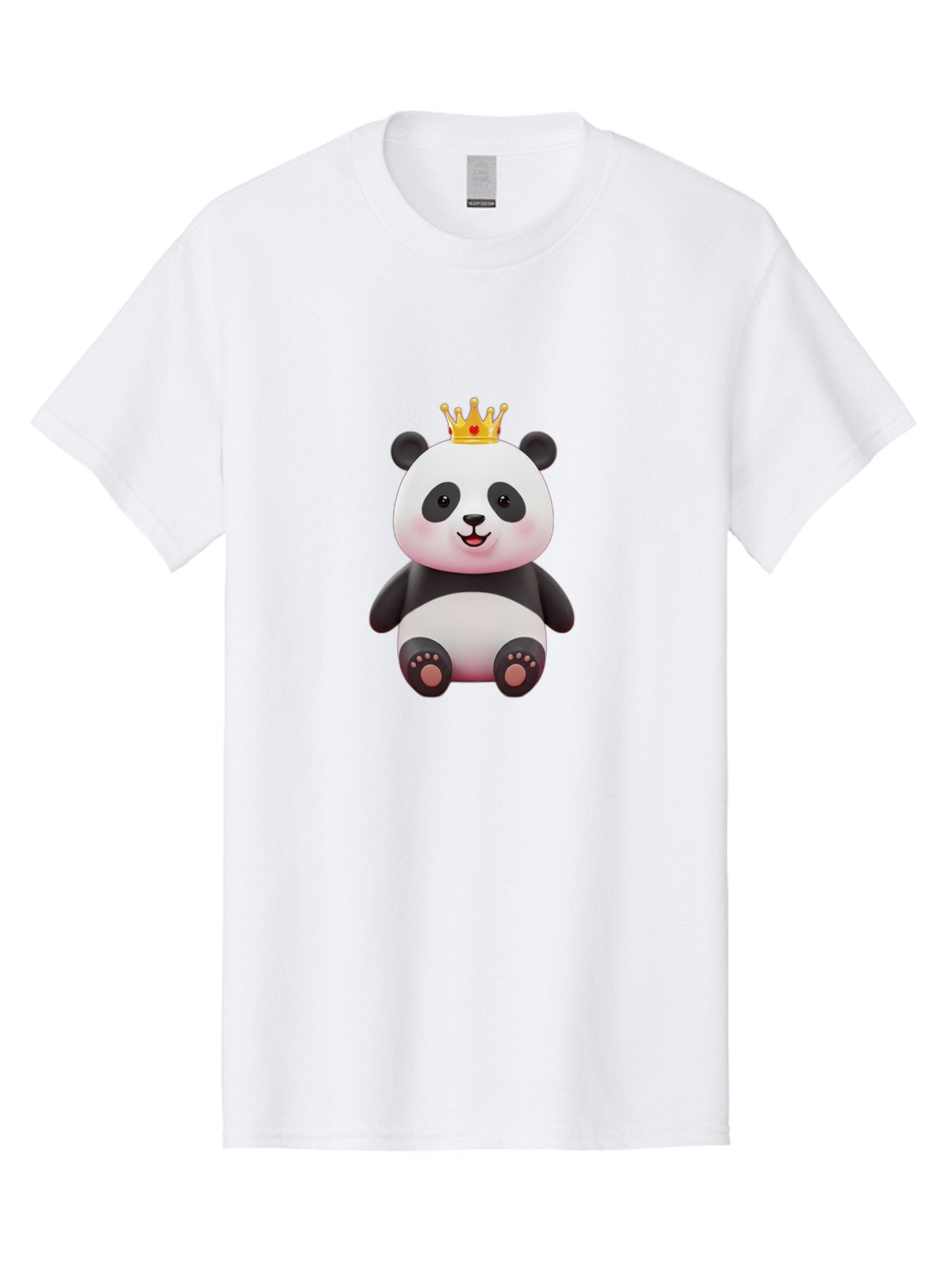 Panda-With-Gold-Crown-1 Men'S Graphic Tee, 100% Cotton, Comfortable Casual Summer Wear, Machine Washable, Cartoon Panda, Cute Panda, Panda Bear, King Panda, Crowned Animal, Regal Creature, Adorable Cartoon Character, Funny Animal, Royalty, Bae617 10