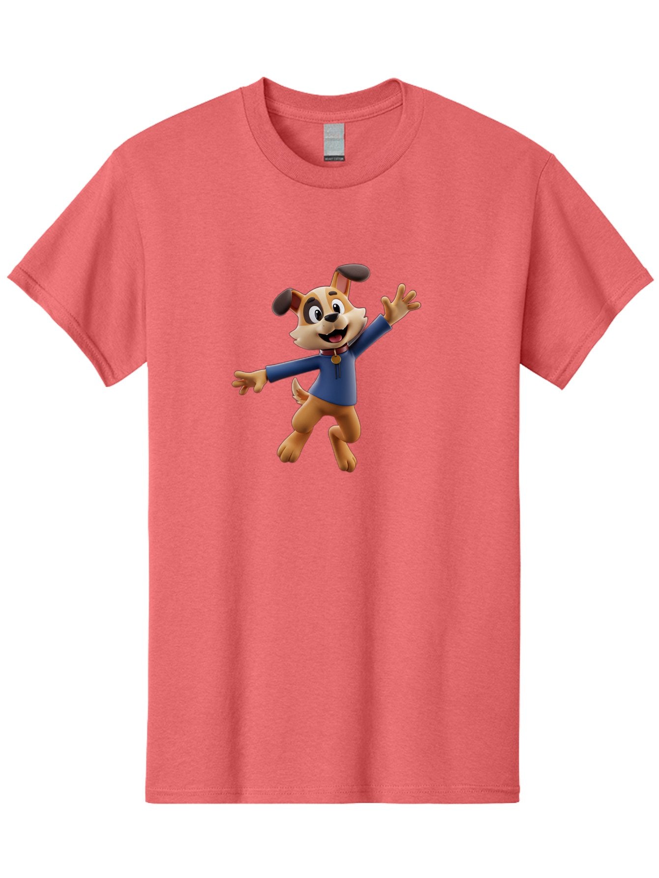 Paw-Patrol Men'S Graphic Tee, 100% Cotton, Comfortable Casual Summer Wear, Machine Washable, Cartoon Dog, Happy Dog, Dog Character, Playful Pup, Paw Patrol Mascot, Dog In Blue Shirt, Animated Canine, Fun Loving Dog, Dog With Outstretched Arms Bae630 10