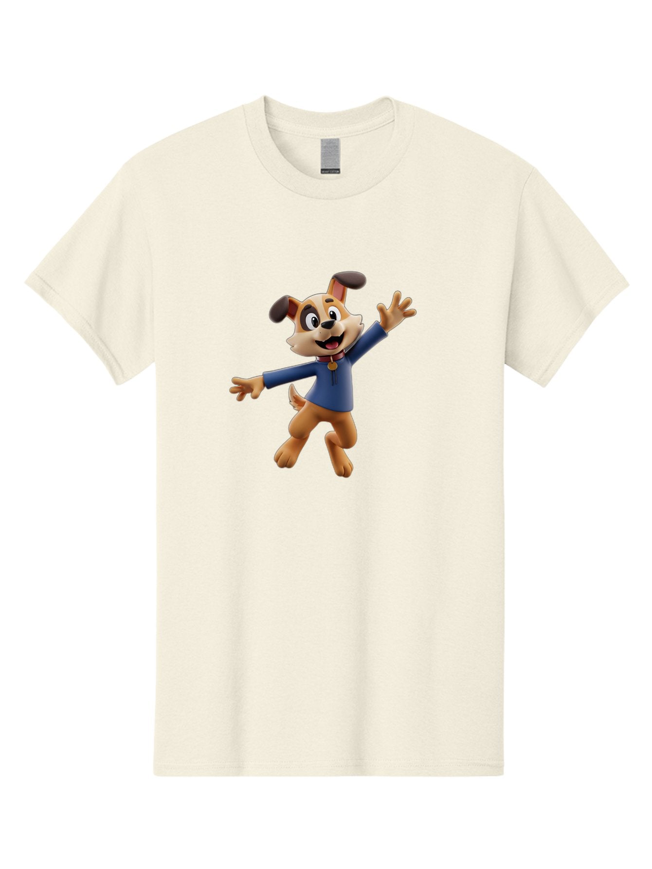 Paw-Patrol Men'S Graphic Tee, 100% Cotton, Comfortable Casual Summer Wear, Machine Washable, Cartoon Dog, Happy Dog, Dog Character, Playful Pup, Paw Patrol Mascot, Dog In Blue Shirt, Animated Canine, Fun Loving Dog, Dog With Outstretched Arms Bae630 11