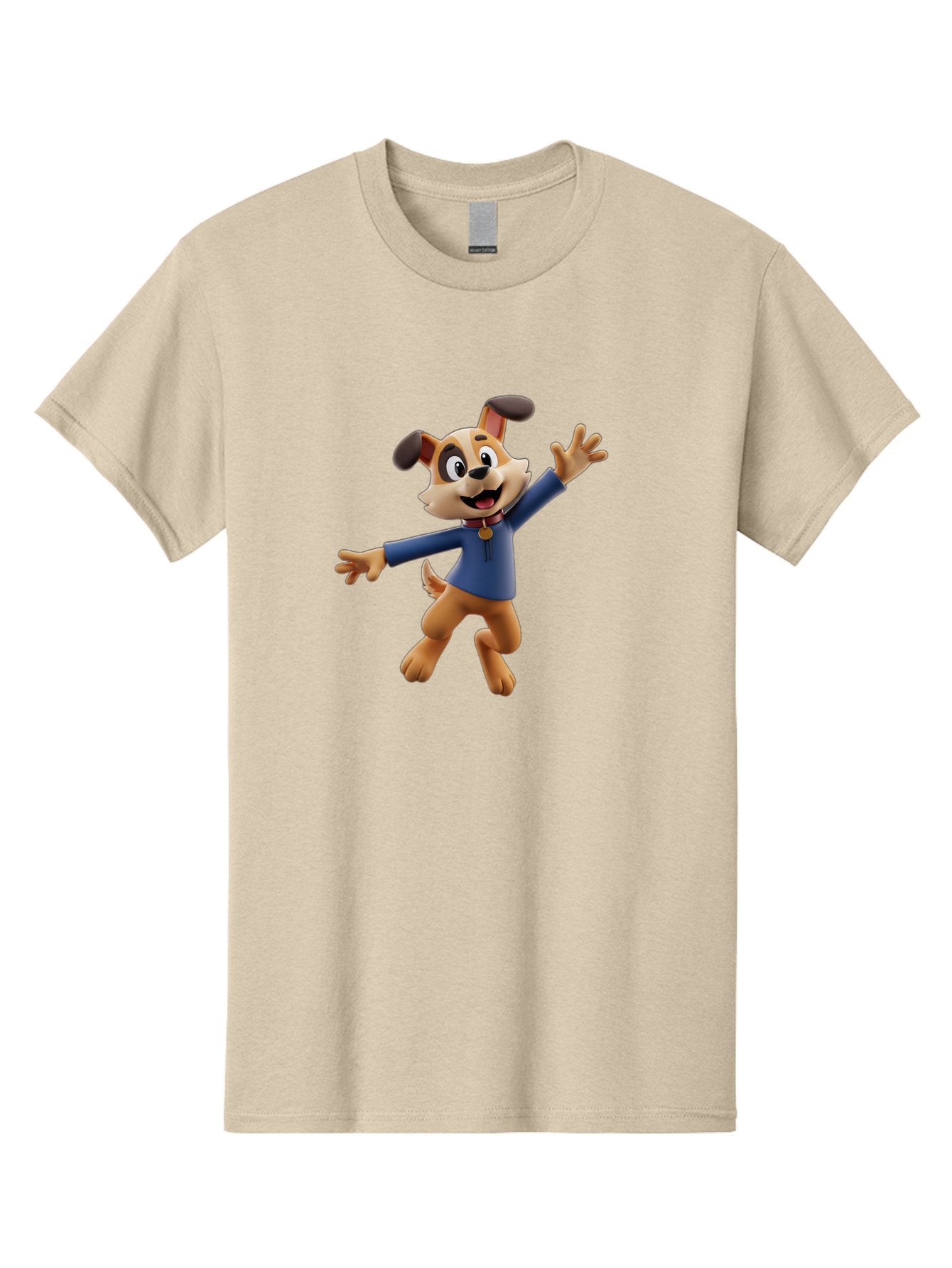 Paw-Patrol Men'S Graphic Tee, 100% Cotton, Comfortable Casual Summer Wear, Machine Washable, Cartoon Dog, Happy Dog, Dog Character, Playful Pup, Paw Patrol Mascot, Dog In Blue Shirt, Animated Canine, Fun Loving Dog, Dog With Outstretched Arms Bae630 4