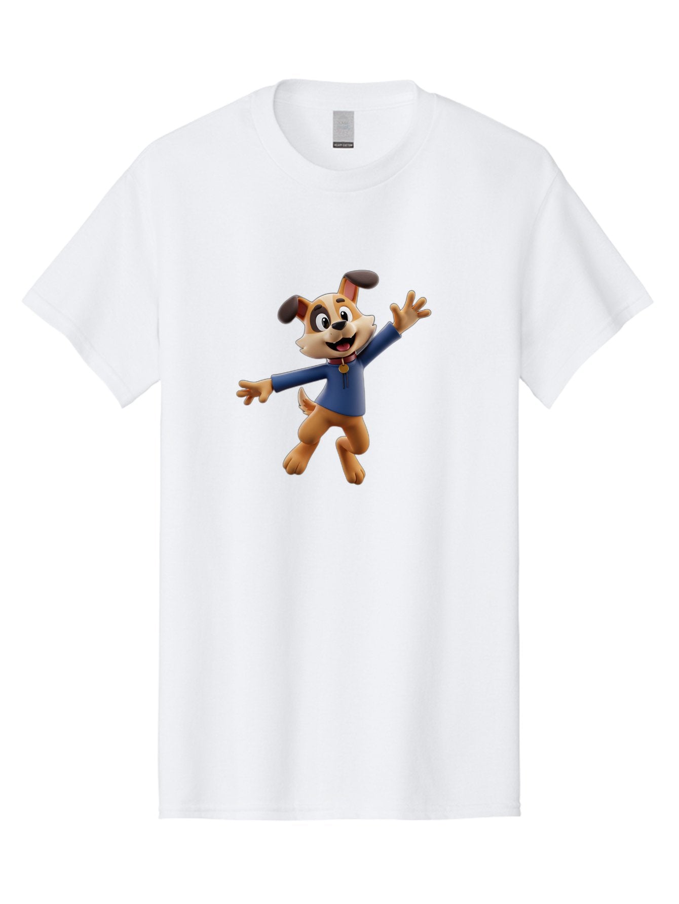 Paw-Patrol Men'S Graphic Tee, 100% Cotton, Comfortable Casual Summer Wear, Machine Washable, Cartoon Dog, Happy Dog, Dog Character, Playful Pup, Paw Patrol Mascot, Dog In Blue Shirt, Animated Canine, Fun Loving Dog, Dog With Outstretched Arms Bae630 8