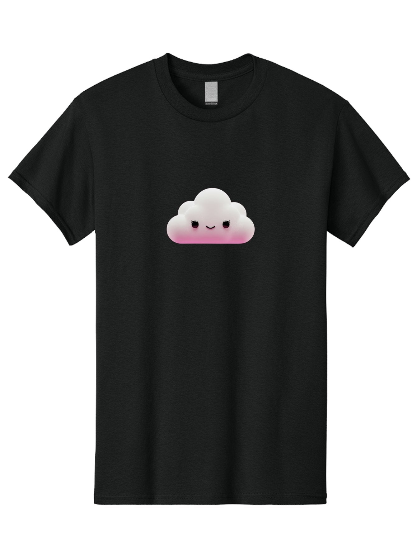 Pink-Cloud-1 Men'S Graphic Tee, 100% Cotton, Comfortable Casual Summer Wear, Machine Washable, Cute Cloud, Cartoon Character, Smiling Face, Fluffy Cloud, Soft Pink, Whimsical Design, Kawaii Art, Digital Illustration, Happy Cloud Bae633 14