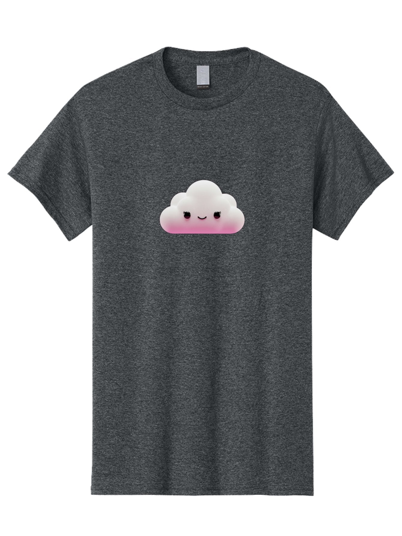 Pink-Cloud-1 Men'S Graphic Tee, 100% Cotton, Comfortable Casual Summer Wear, Machine Washable, Cute Cloud, Cartoon Character, Smiling Face, Fluffy Cloud, Soft Pink, Whimsical Design, Kawaii Art, Digital Illustration, Happy Cloud Bae633 10
