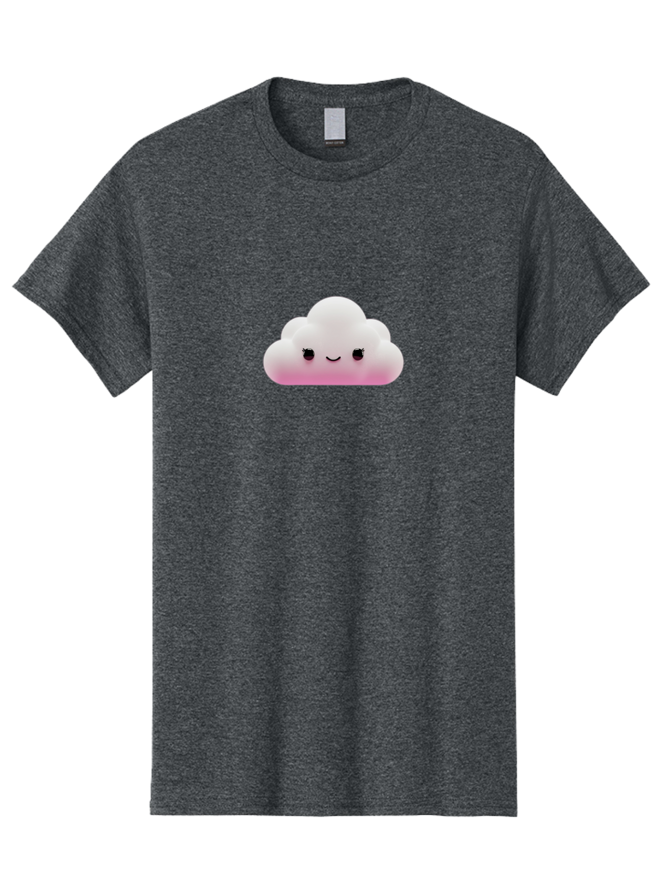 Pink-Cloud-1 Men'S Graphic Tee, 100% Cotton, Comfortable Casual Summer Wear, Machine Washable, Cute Cloud, Cartoon Character, Smiling Face, Fluffy Cloud, Soft Pink, Whimsical Design, Kawaii Art, Digital Illustration, Happy Cloud Bae633 14