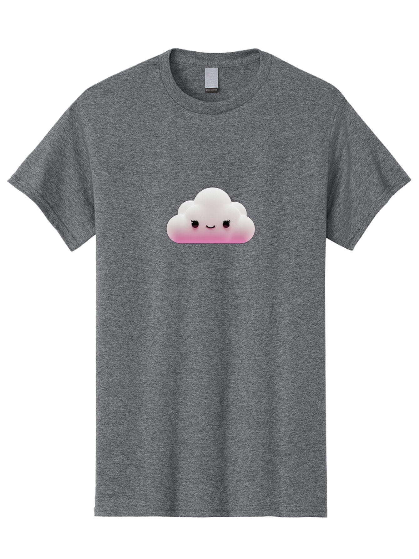 Pink-Cloud-1 Men'S Graphic Tee, 100% Cotton, Comfortable Casual Summer Wear, Machine Washable, Cute Cloud, Cartoon Character, Smiling Face, Fluffy Cloud, Soft Pink, Whimsical Design, Kawaii Art, Digital Illustration, Happy Cloud Bae633 13