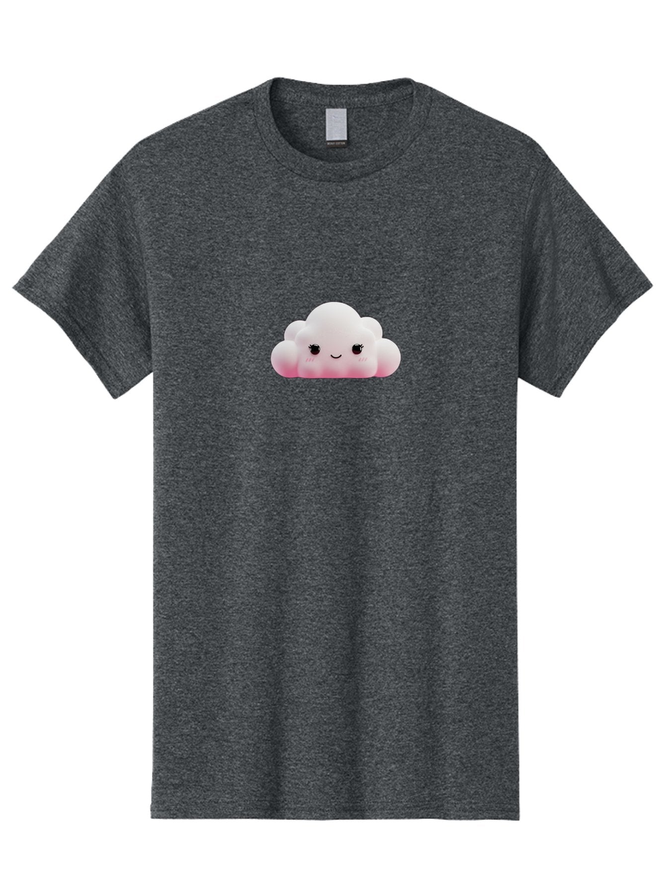 Pink-Cloud Men'S Graphic Tee, 100% Cotton, Comfortable Casual Summer Wear, Machine Washable, Kawaii Cloud, Cute Cartoon Character, Smiling Face, Fluffy White Cloud, Pastel Colors, Cheerful Design, Adorable Illustration, Fluffy Texture Bae634 11