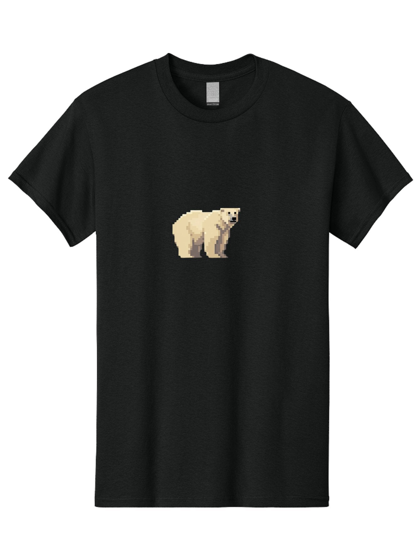Pixel-Polar-Bear Men'S Graphic Tee, 100% Cotton, Comfortable Casual Summer Wear, Machine Washable, Pixel Art, Polar Bear, White Bear, Arctic Animal, Cartoon Style, Pixelated Graphics, Wildlife Illustration, Digital Art, Retro Aesthetic, Bae636 12