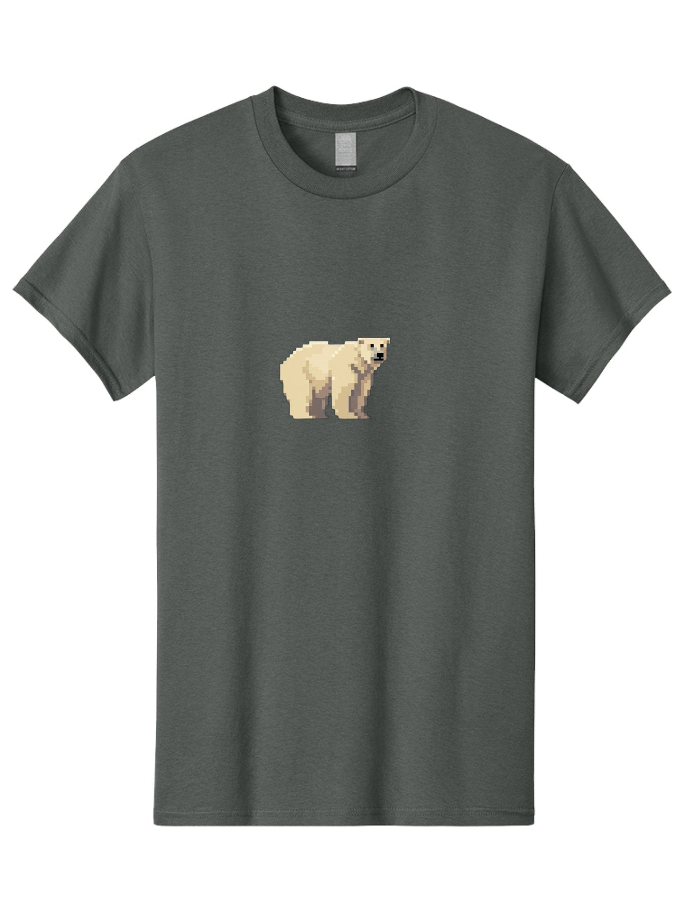 Pixel-Polar-Bear Men'S Graphic Tee, 100% Cotton, Comfortable Casual Summer Wear, Machine Washable, Pixel Art, Polar Bear, White Bear, Arctic Animal, Cartoon Style, Pixelated Graphics, Wildlife Illustration, Digital Art, Retro Aesthetic, Bae636 14