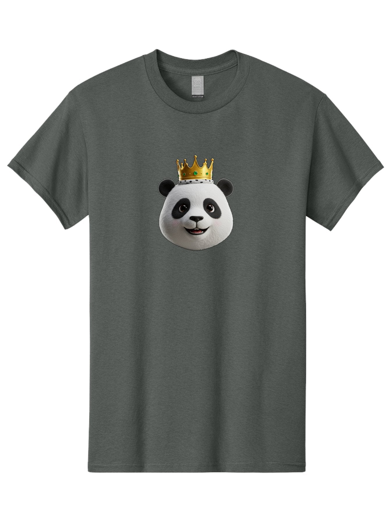 Po Men'S Graphic Tee, 100% Cotton, Comfortable Casual Summer Wear, Machine Washable, Kung Fu Panda, Po'S Face, Cartoon Panda, Crown Icon, Royal Treatment, Animated Character, Adorable Expression, Funny Face, King Of Pandas, Bae637 10