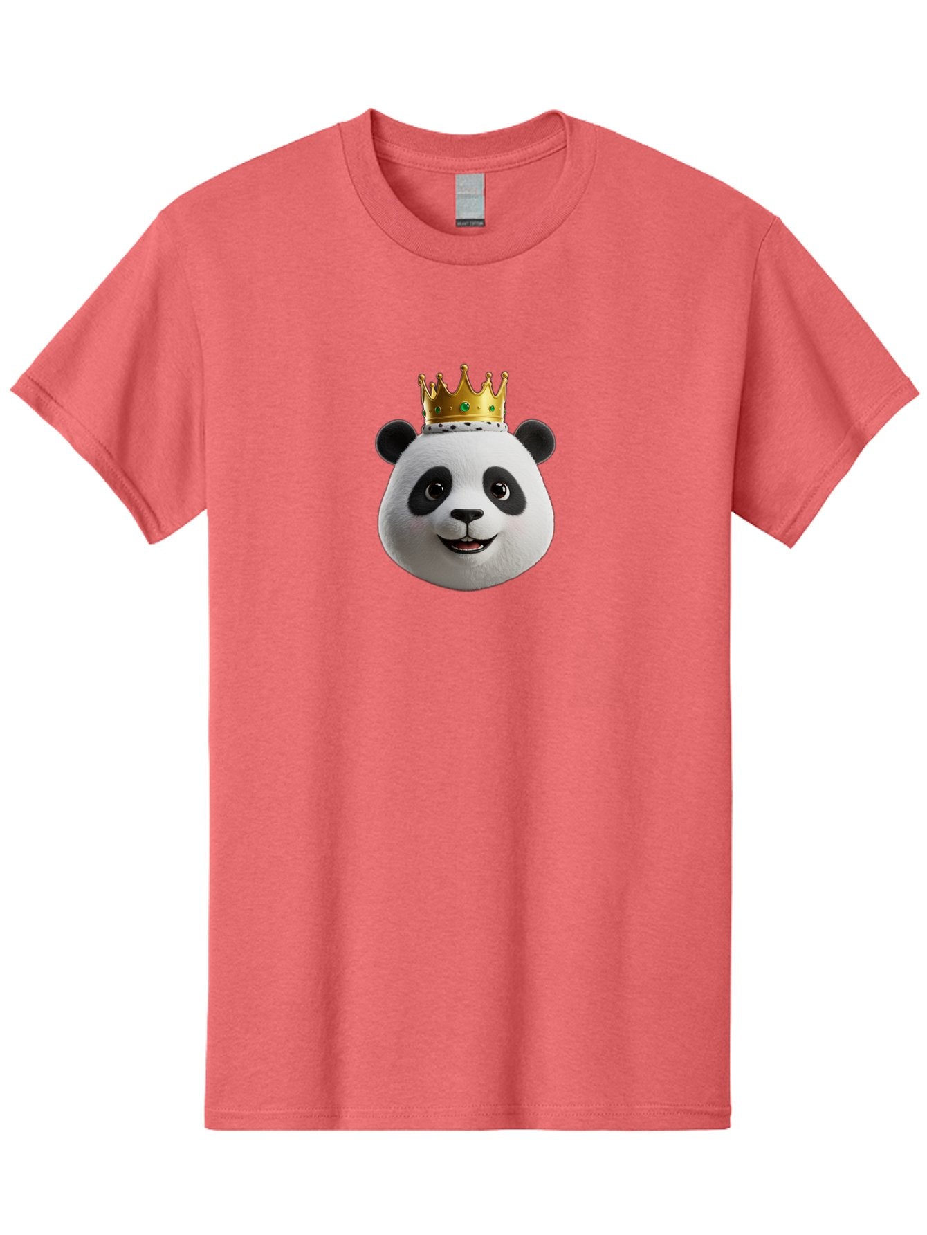 Po Men'S Graphic Tee, 100% Cotton, Comfortable Casual Summer Wear, Machine Washable, Kung Fu Panda, Po'S Face, Cartoon Panda, Crown Icon, Royal Treatment, Animated Character, Adorable Expression, Funny Face, King Of Pandas, Bae637 15