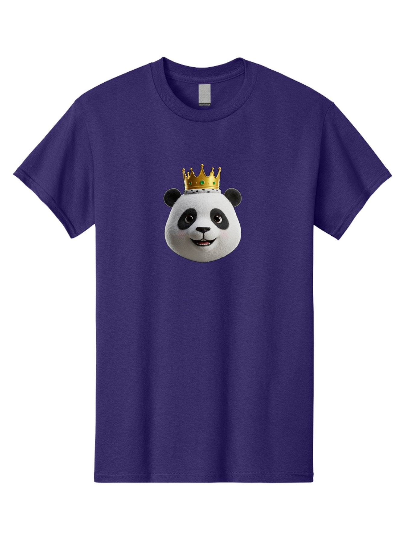 Po Men'S Graphic Tee, 100% Cotton, Comfortable Casual Summer Wear, Machine Washable, Kung Fu Panda, Po'S Face, Cartoon Panda, Crown Icon, Royal Treatment, Animated Character, Adorable Expression, Funny Face, King Of Pandas, Bae637 14