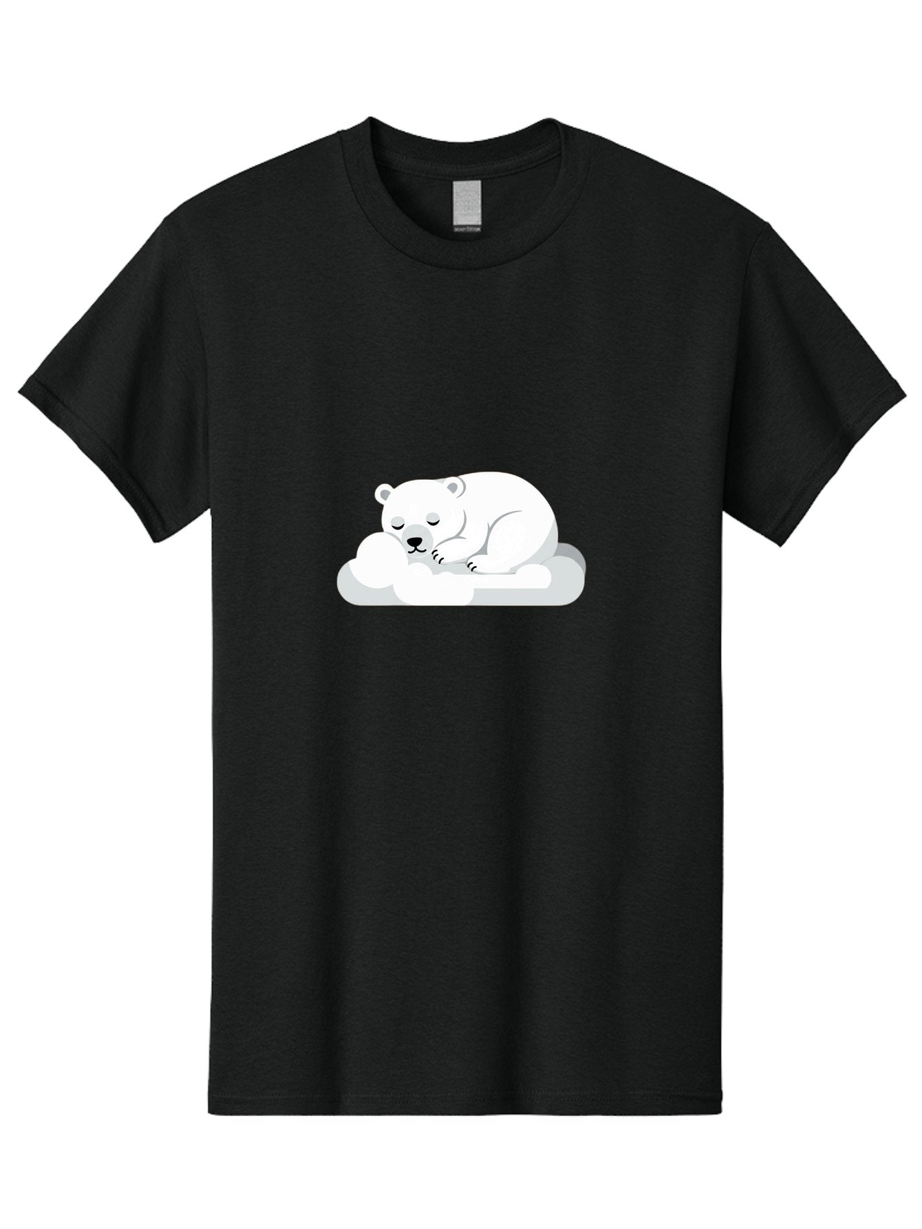Polar-Bear-2 Men'S Graphic Tee, 100% Cotton, Comfortable Casual Summer Wear, Machine Washable, Sleeping Polar Bear, Cute Animal, Cartoon Character, Peaceful Slumber, Serene Atmosphere, Dreamy Clouds, Adorable Illustration, Calm And Relaxing Bae639 14