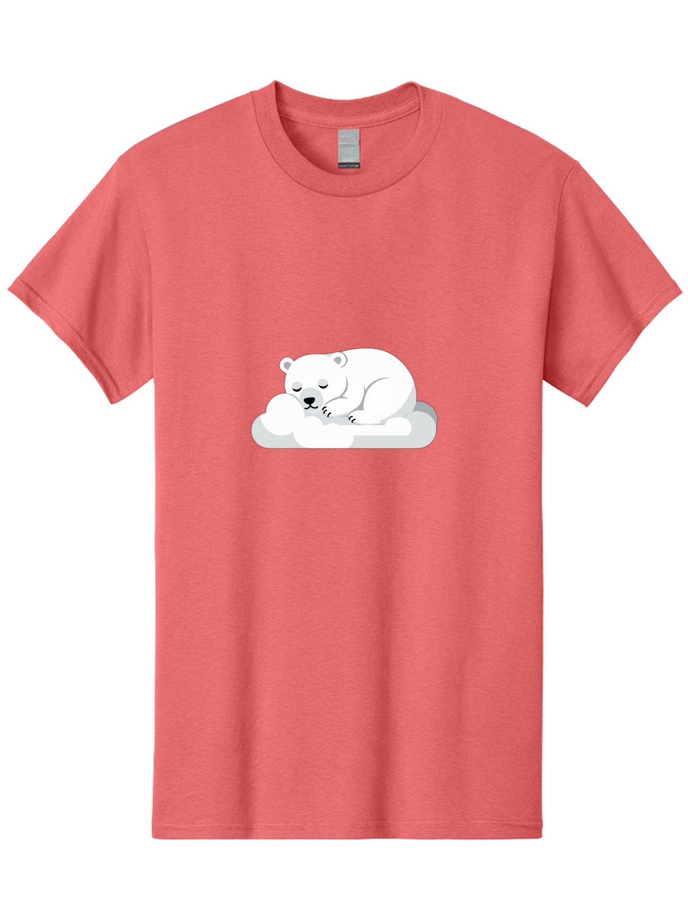 Polar-Bear-2 Men'S Graphic Tee, 100% Cotton, Comfortable Casual Summer Wear, Machine Washable, Sleeping Polar Bear, Cute Animal, Cartoon Character, Peaceful Slumber, Serene Atmosphere, Dreamy Clouds, Adorable Illustration, Calm And Relaxing Bae639 10