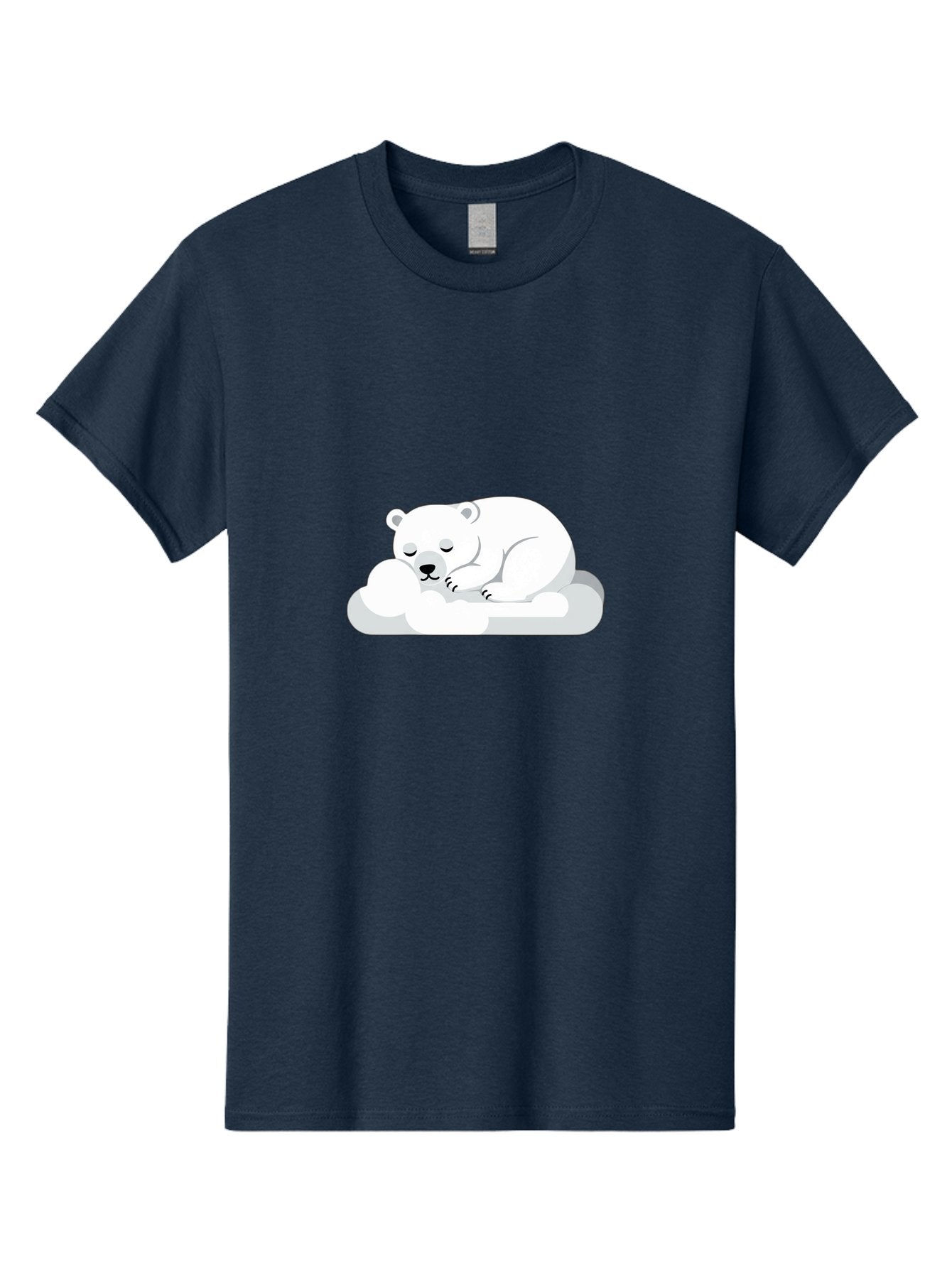 Polar-Bear-2 Men'S Graphic Tee, 100% Cotton, Comfortable Casual Summer Wear, Machine Washable, Sleeping Polar Bear, Cute Animal, Cartoon Character, Peaceful Slumber, Serene Atmosphere, Dreamy Clouds, Adorable Illustration, Calm And Relaxing Bae639 12