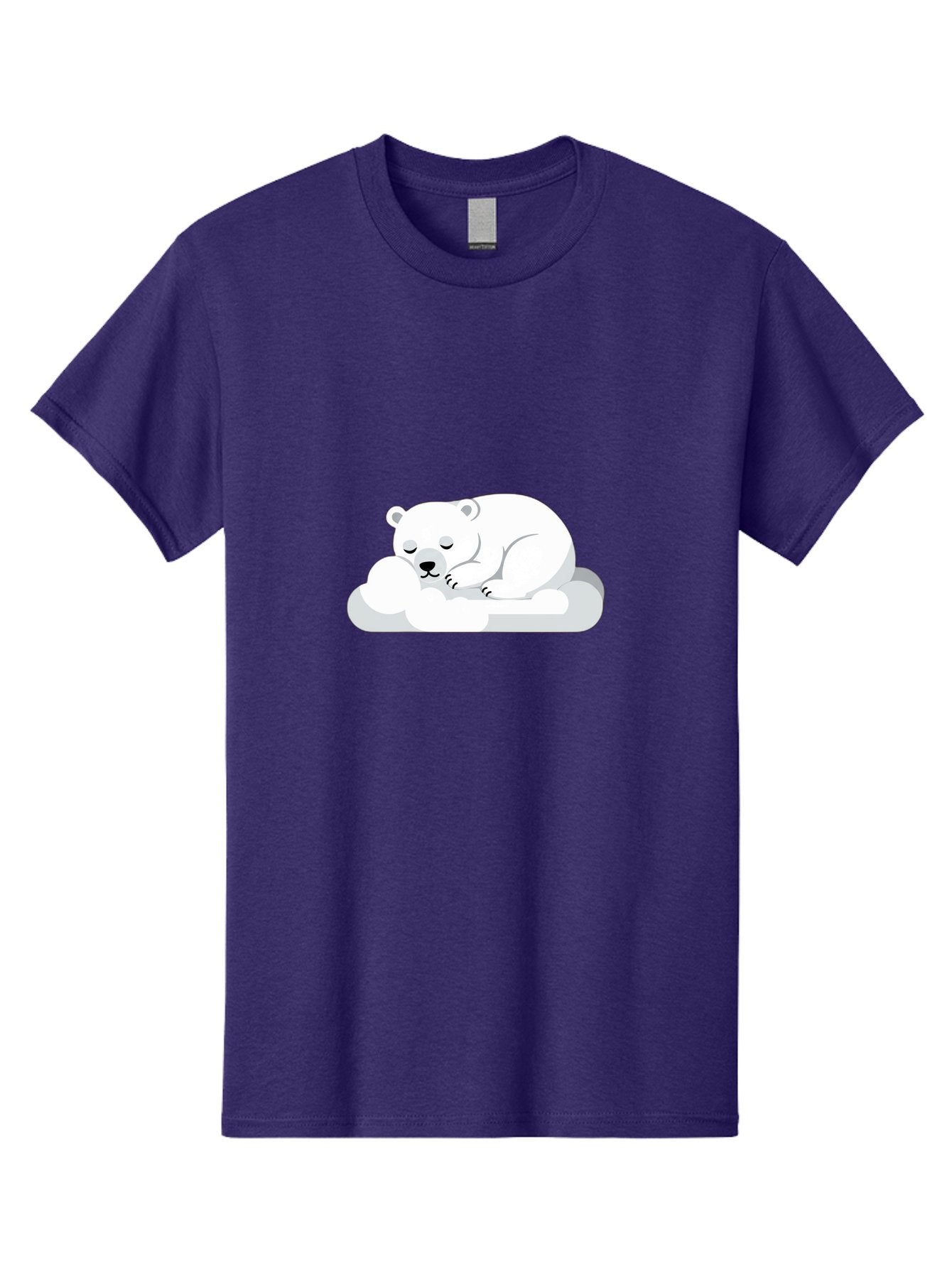 Polar-Bear-2 Men'S Graphic Tee, 100% Cotton, Comfortable Casual Summer Wear, Machine Washable, Sleeping Polar Bear, Cute Animal, Cartoon Character, Peaceful Slumber, Serene Atmosphere, Dreamy Clouds, Adorable Illustration, Calm And Relaxing Bae639 15