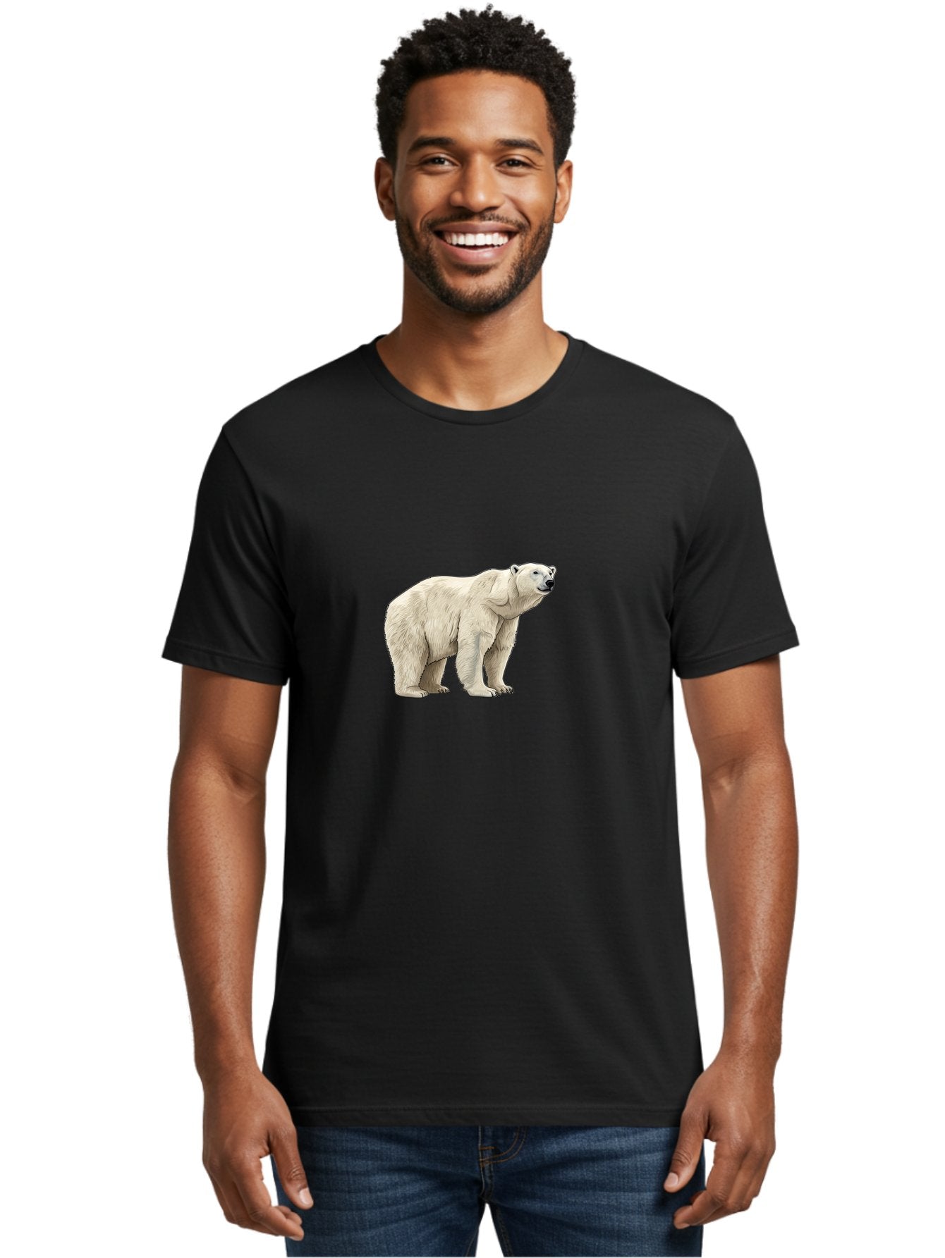 Polar-Bear-6 Men'S Graphic Tee, 100% Cotton, Comfortable Casual Summer Wear, Machine Washable, White Polar Bear, Arctic Wildlife, Large Mammal, Furry Creature, Carnivorous Animal, Majestic Creature, Wildlife Conservation, Polar Bear Species, Bae643 18