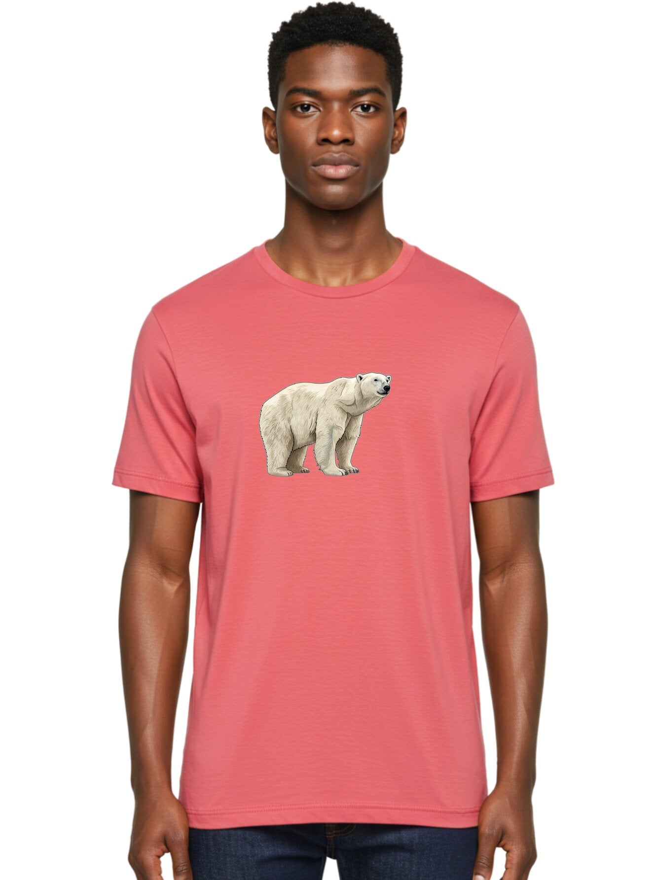 Polar-Bear-6 Men'S Graphic Tee, 100% Cotton, Comfortable Casual Summer Wear, Machine Washable, White Polar Bear, Arctic Wildlife, Large Mammal, Furry Creature, Carnivorous Animal, Majestic Creature, Wildlife Conservation, Polar Bear Species, Bae643 19