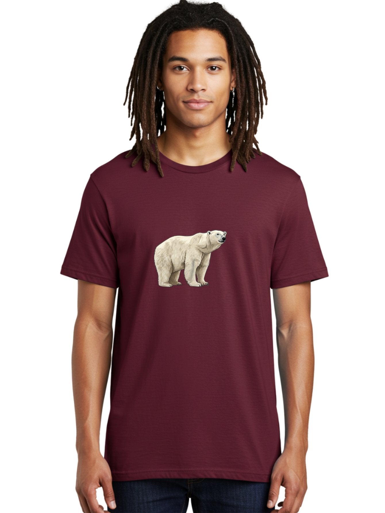 Polar-Bear-6 Men'S Graphic Tee, 100% Cotton, Comfortable Casual Summer Wear, Machine Washable, White Polar Bear, Arctic Wildlife, Large Mammal, Furry Creature, Carnivorous Animal, Majestic Creature, Wildlife Conservation, Polar Bear Species, Bae643 24