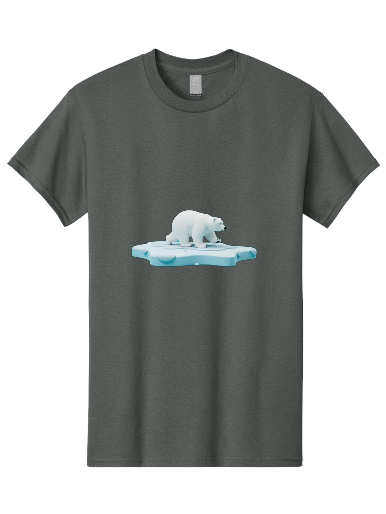 Polar-Bear-7 Men'S Graphic Tee, 100% Cotton, Comfortable Casual Summer Wear, Machine Washable, Polar Bear On Ice, Arctic Wildlife, Endangered Species, Climate Change, White Bear, Icy Landscape, Frozen Habitat Bae644 11