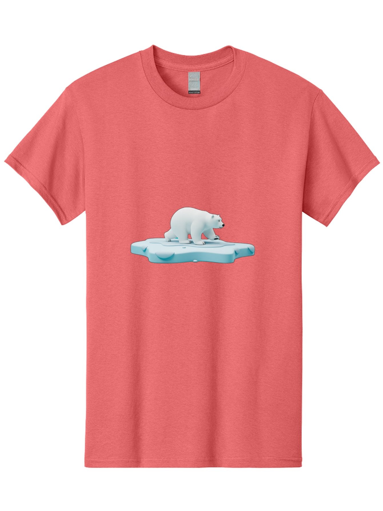 Polar-Bear-7 Men'S Graphic Tee, 100% Cotton, Comfortable Casual Summer Wear, Machine Washable, Polar Bear On Ice, Arctic Wildlife, Endangered Species, Climate Change, White Bear, Icy Landscape, Frozen Habitat Bae644 13