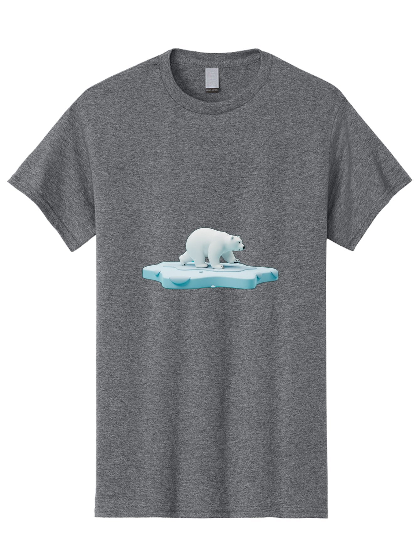 Polar-Bear-7 Men'S Graphic Tee, 100% Cotton, Comfortable Casual Summer Wear, Machine Washable, Polar Bear On Ice, Arctic Wildlife, Endangered Species, Climate Change, White Bear, Icy Landscape, Frozen Habitat Bae644 4
