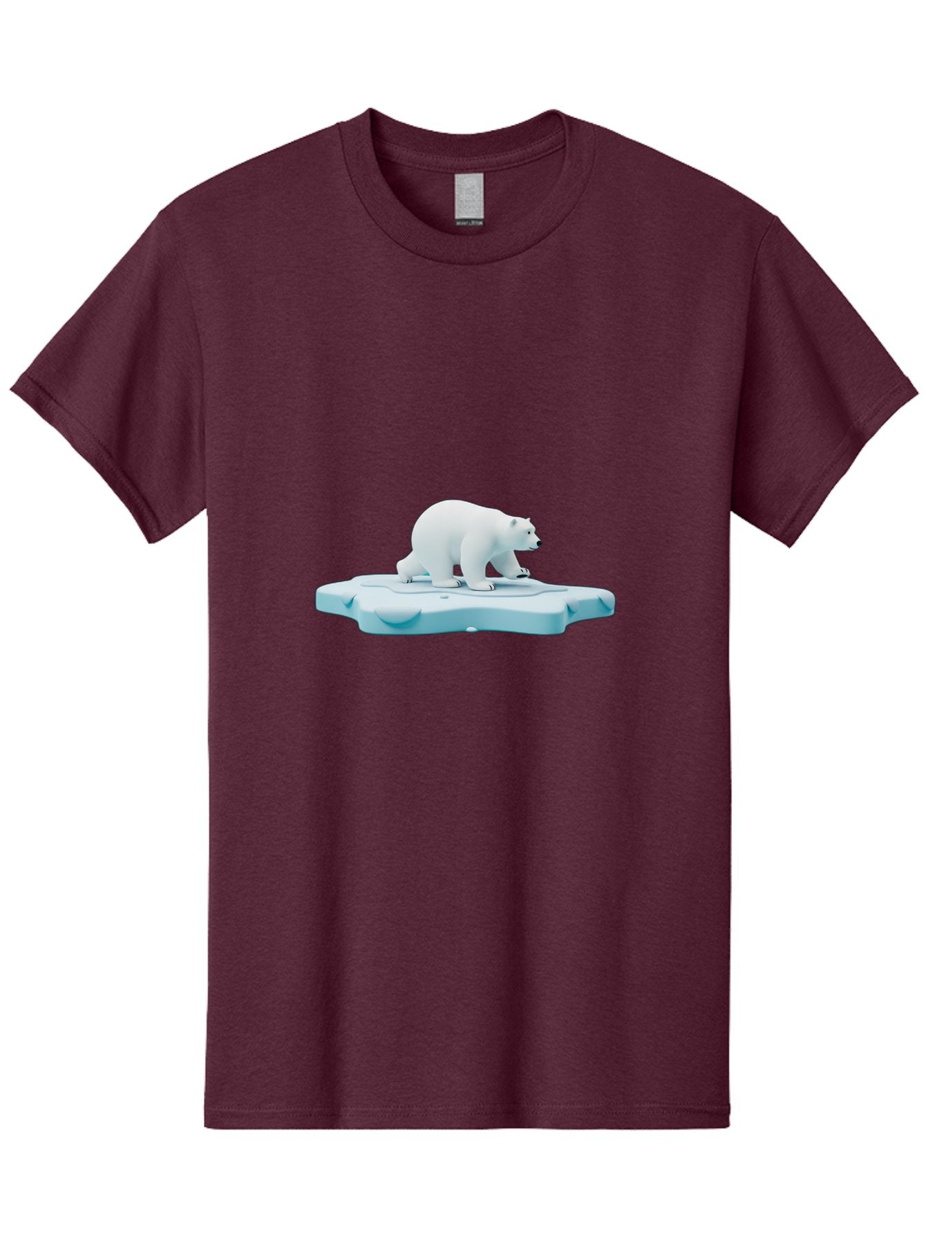 Polar-Bear-7 Men'S Graphic Tee, 100% Cotton, Comfortable Casual Summer Wear, Machine Washable, Polar Bear On Ice, Arctic Wildlife, Endangered Species, Climate Change, White Bear, Icy Landscape, Frozen Habitat Bae644 5