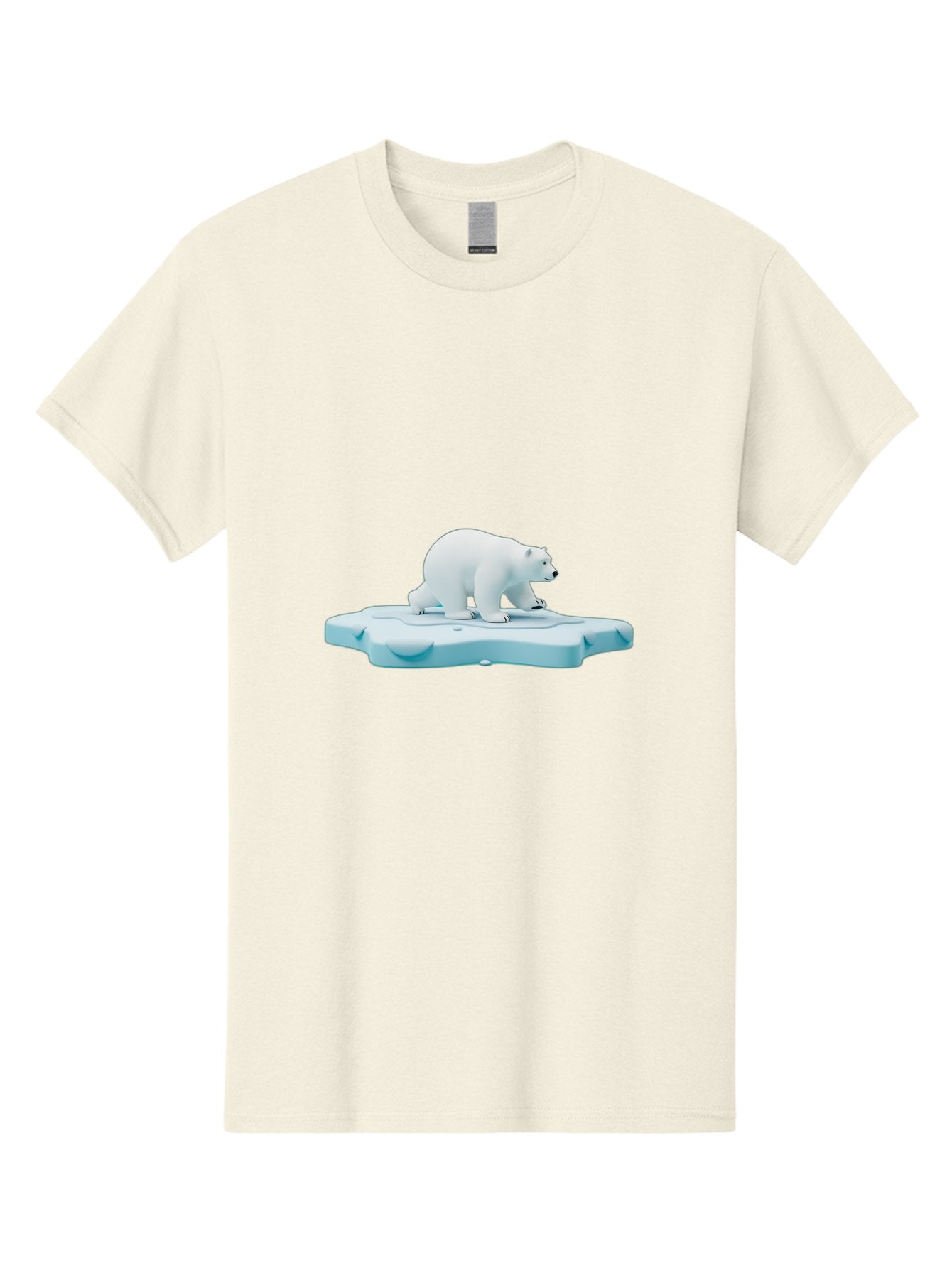 Polar-Bear-7 Men'S Graphic Tee, 100% Cotton, Comfortable Casual Summer Wear, Machine Washable, Polar Bear On Ice, Arctic Wildlife, Endangered Species, Climate Change, White Bear, Icy Landscape, Frozen Habitat Bae644 12