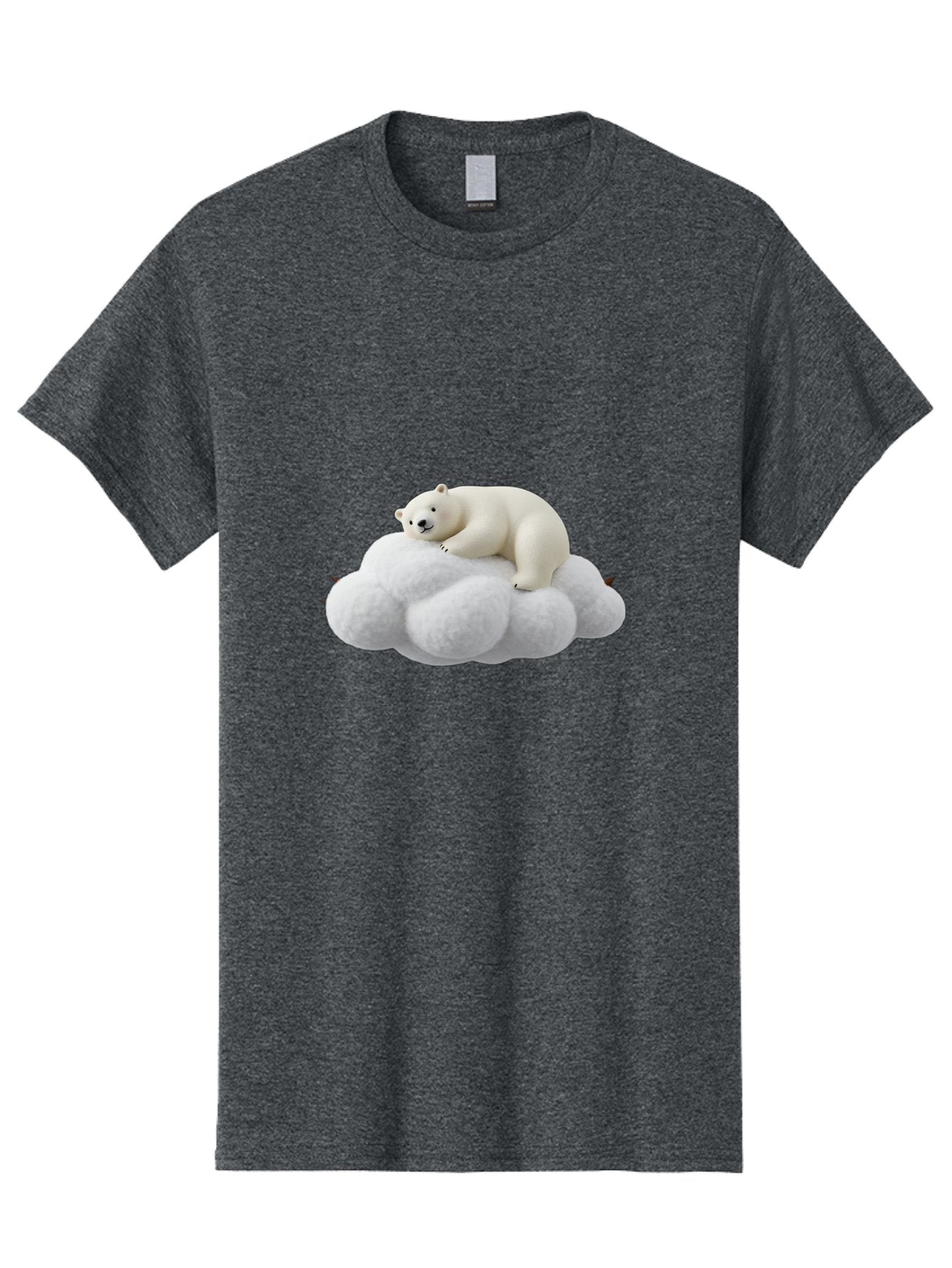 Polar-Bear-On-Cloud-1 Men'S Graphic Tee, 100% Cotton, Comfortable Casual Summer Wear, Machine Washable, Polar Bear Resting On Fluffy White Cloud, Serene Atmosphere, Dreamy Scene, Cute Wildlife, Peaceful Slumber, Adorable Polar Bear Bae660 8