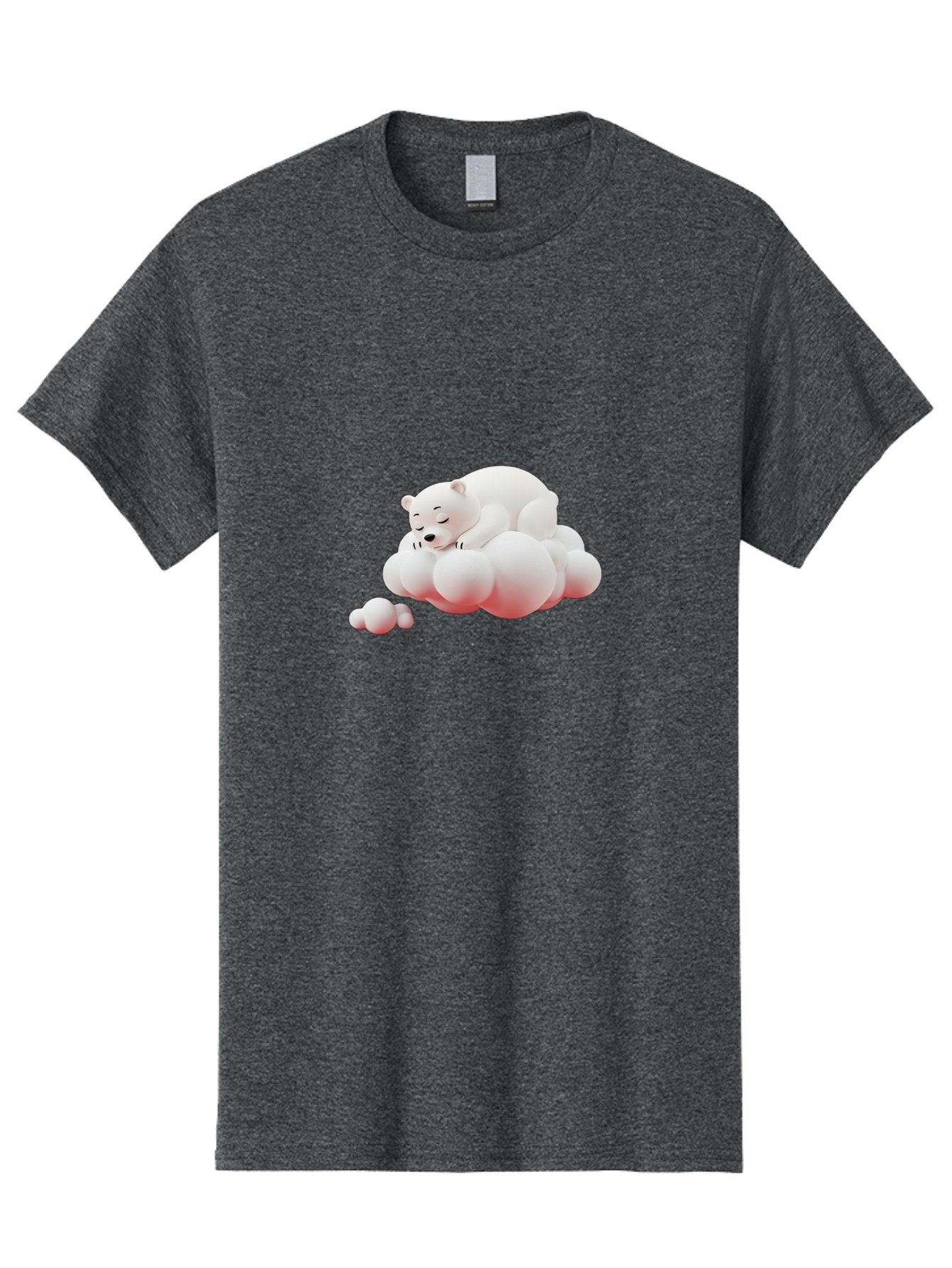 Polar-Bear-On-Cloud-2 Men'S Graphic Tee, 100% Cotton, Comfortable Casual Summer Wear, Machine Washable, Sleeping Polar Bear, Cartoon Character, Fluffy Clouds, Peaceful Scene, Adorable Animal, Dreamy Atmosphere, Cute Illustration, Digital Art, Bae661 9