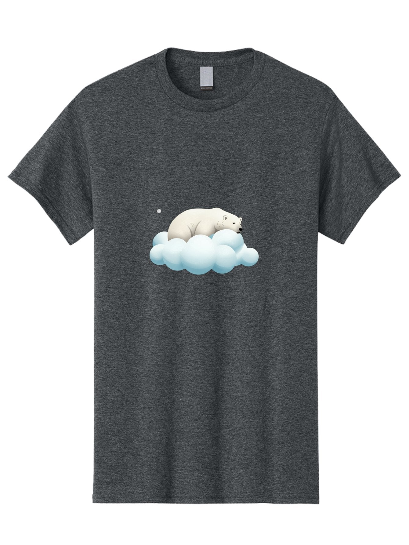 Polar-Bear-On-Cloud-3 Men'S Graphic Tee, 100% Cotton, Comfortable Casual Summer Wear, Machine Washable, Sleeping Polar Bear, Cloud, Serene Scene, Cute Cartoon, Digital Art, Fluffy Clouds, Polar Bear On Cloud, Dreamy Atmosphere, Bae662 7