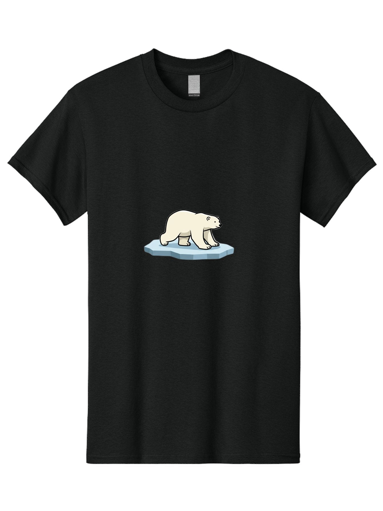 Polar-Bear-On-Iceberg-1 Men'S Graphic Tee, 100% Cotton, Comfortable Casual Summer Wear, Machine Washable, Polar Bear On Ice, Arctic Wildlife, Cartoon Polar Bear, Ice Floe, Cold Climate, Winter Scene, Wild Animal, Polar Bear Walking Bae664 9