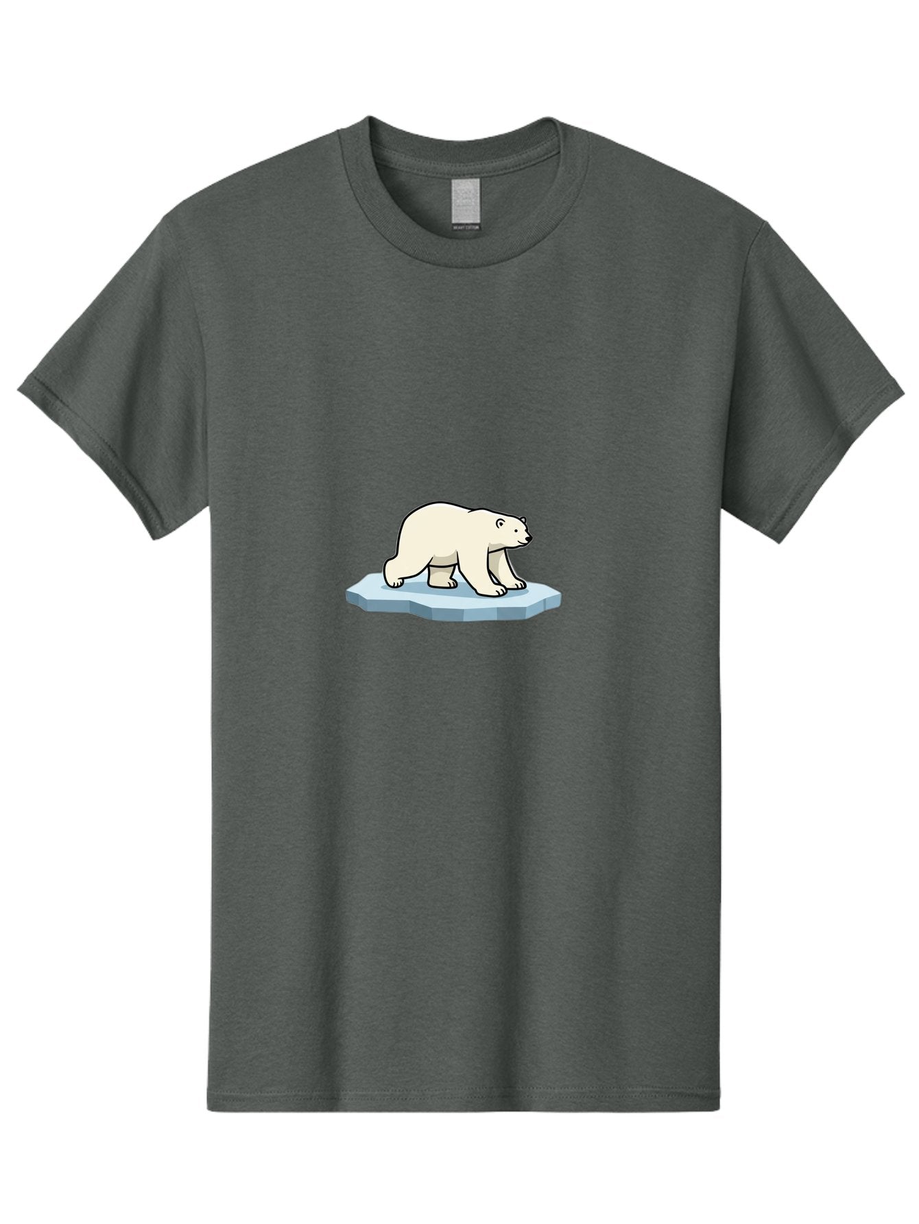 Polar-Bear-On-Iceberg-1 Men'S Graphic Tee, 100% Cotton, Comfortable Casual Summer Wear, Machine Washable, Polar Bear On Ice, Arctic Wildlife, Cartoon Polar Bear, Ice Floe, Cold Climate, Winter Scene, Wild Animal, Polar Bear Walking Bae664 15