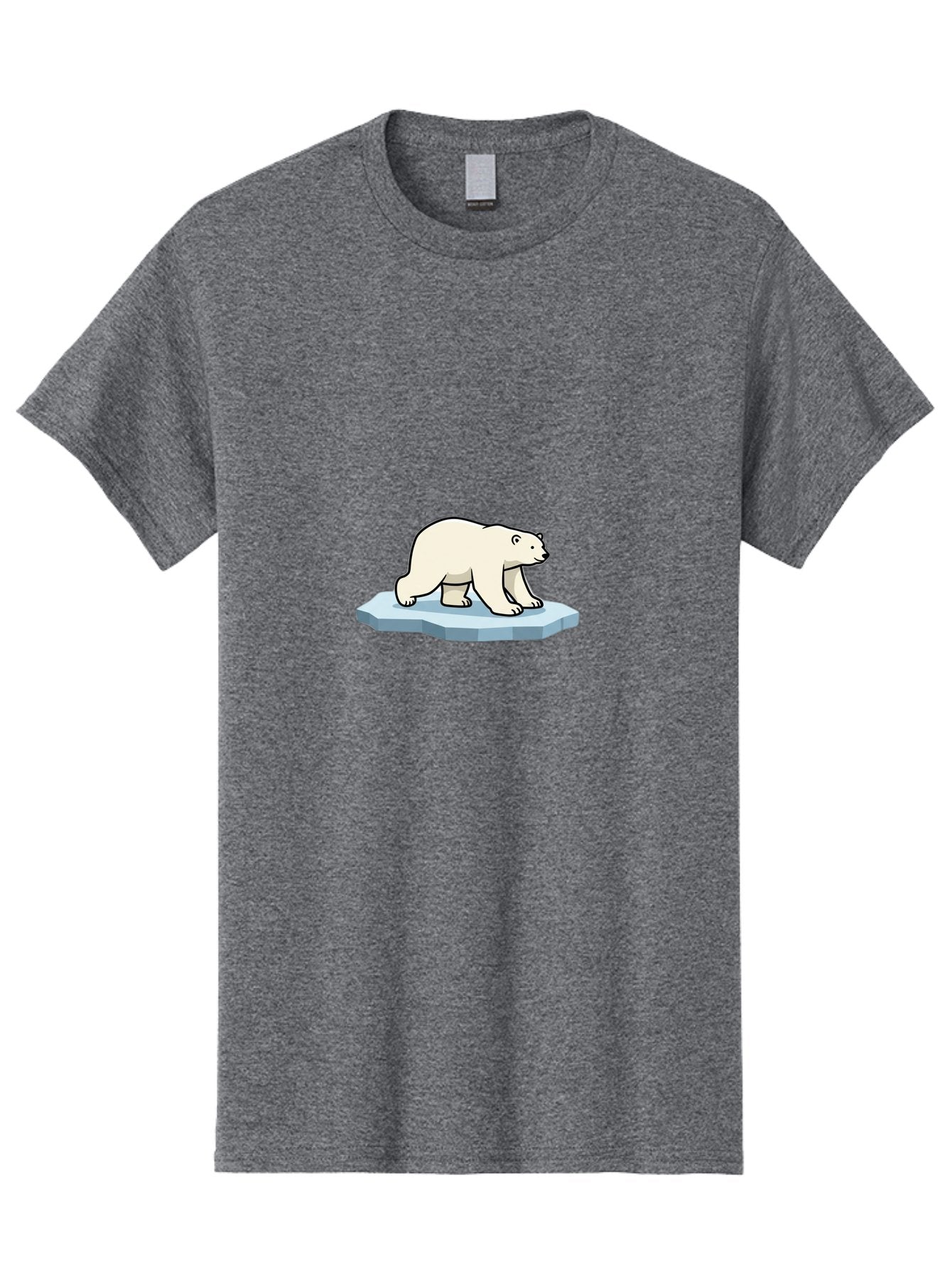 Polar-Bear-On-Iceberg-1 Men'S Graphic Tee, 100% Cotton, Comfortable Casual Summer Wear, Machine Washable, Polar Bear On Ice, Arctic Wildlife, Cartoon Polar Bear, Ice Floe, Cold Climate, Winter Scene, Wild Animal, Polar Bear Walking Bae664 3