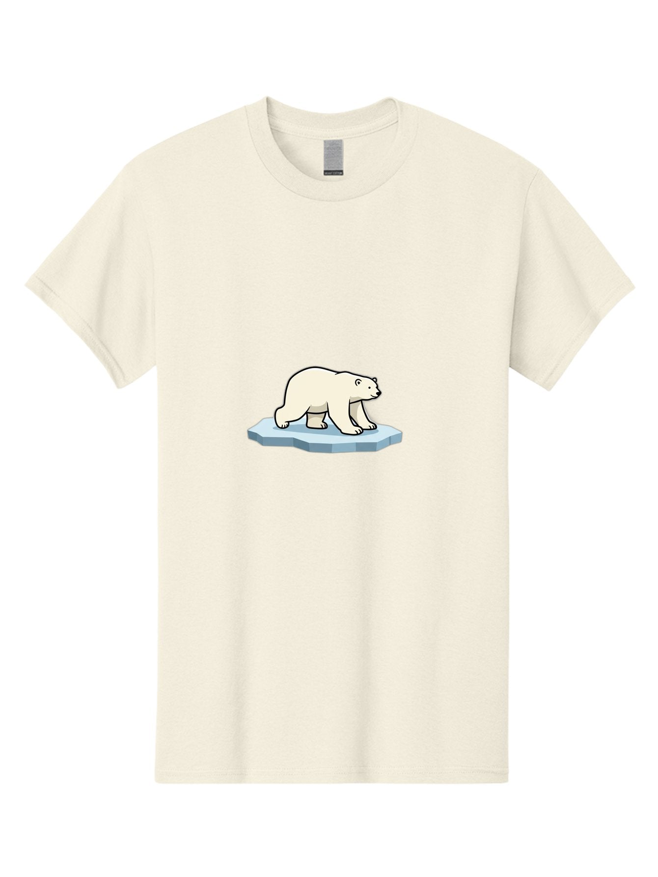Polar-Bear-On-Iceberg-1 Men'S Graphic Tee, 100% Cotton, Comfortable Casual Summer Wear, Machine Washable, Polar Bear On Ice, Arctic Wildlife, Cartoon Polar Bear, Ice Floe, Cold Climate, Winter Scene, Wild Animal, Polar Bear Walking Bae664 12