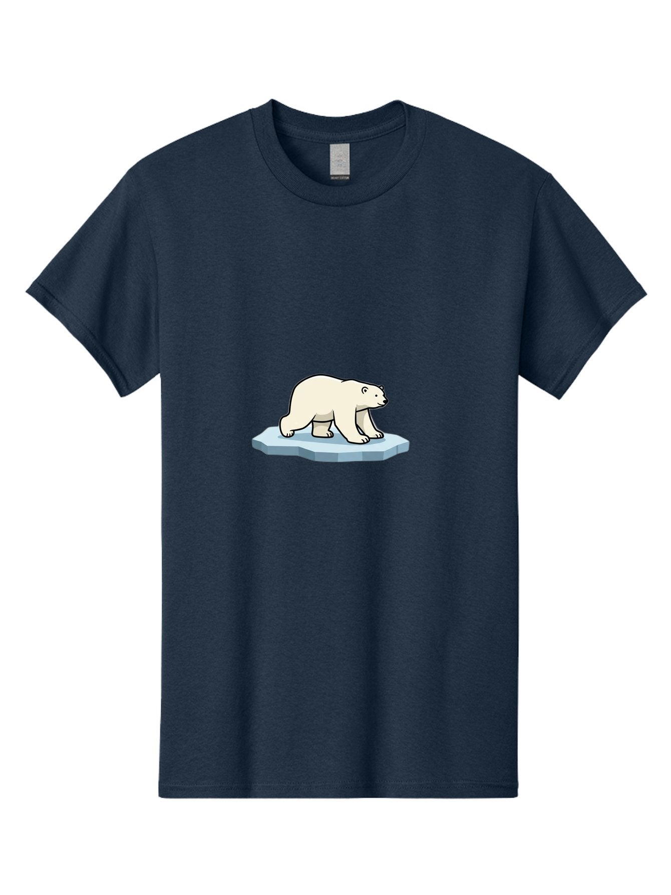 Polar-Bear-On-Iceberg-1 Men'S Graphic Tee, 100% Cotton, Comfortable Casual Summer Wear, Machine Washable, Polar Bear On Ice, Arctic Wildlife, Cartoon Polar Bear, Ice Floe, Cold Climate, Winter Scene, Wild Animal, Polar Bear Walking Bae664 8