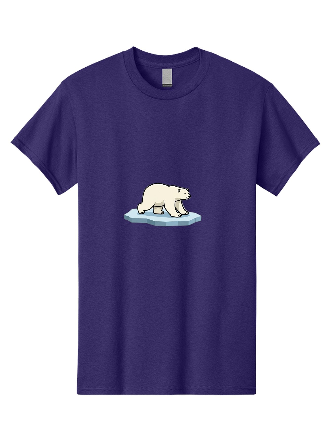 Polar-Bear-On-Iceberg-1 Men'S Graphic Tee, 100% Cotton, Comfortable Casual Summer Wear, Machine Washable, Polar Bear On Ice, Arctic Wildlife, Cartoon Polar Bear, Ice Floe, Cold Climate, Winter Scene, Wild Animal, Polar Bear Walking Bae664 14