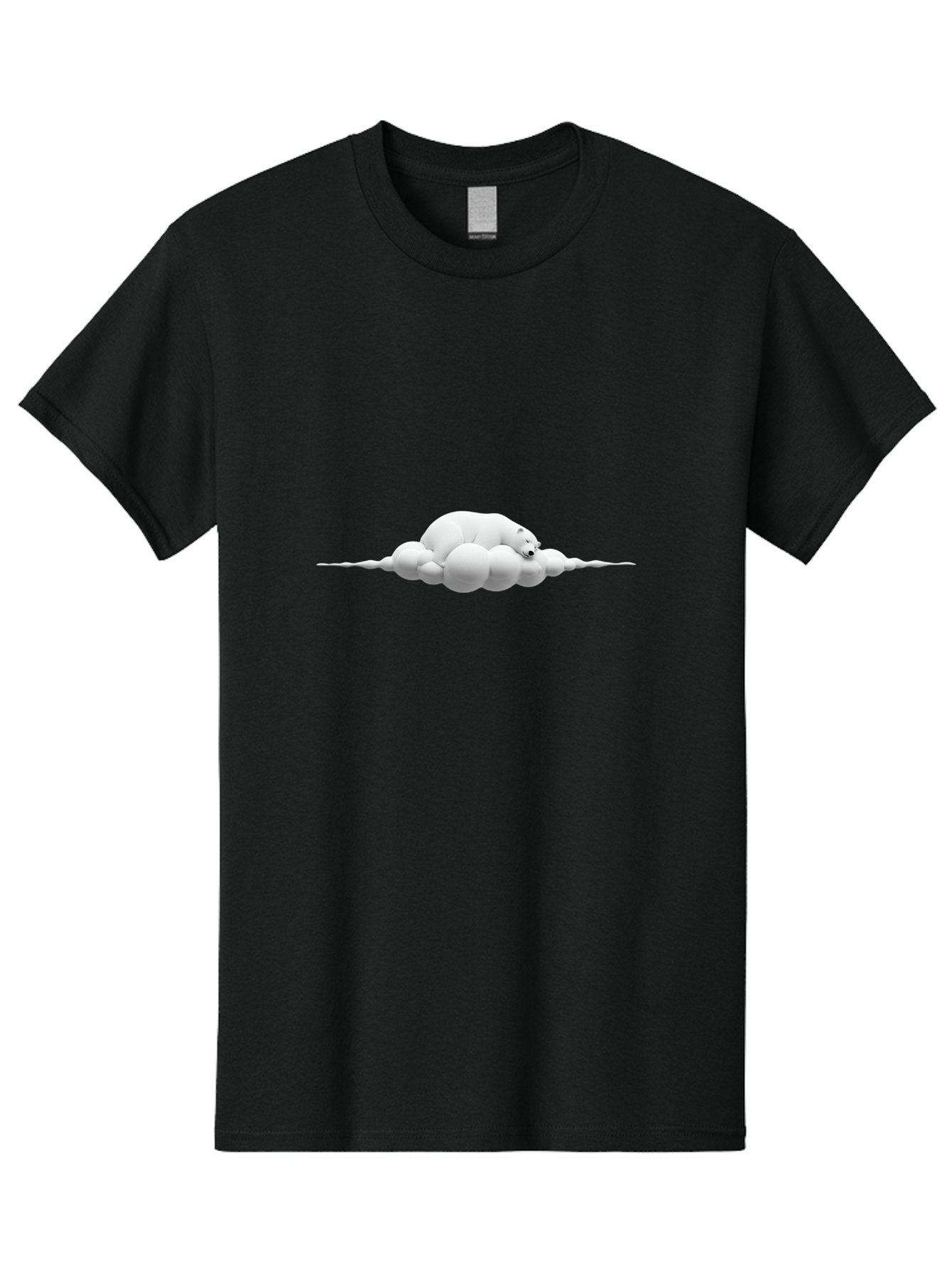 Polar-Bear-Sleeping-On-Cloud Men'S Graphic Tee, 100% Cotton, Comfortable Casual Summer Wear, Machine Washable, Sleeping Polar Bear, Fluffy Cloud, Peaceful Scene, Serene Atmosphere, Calming Image, Dreamy Landscape, Polar Bear On Cloud, Bae668 15