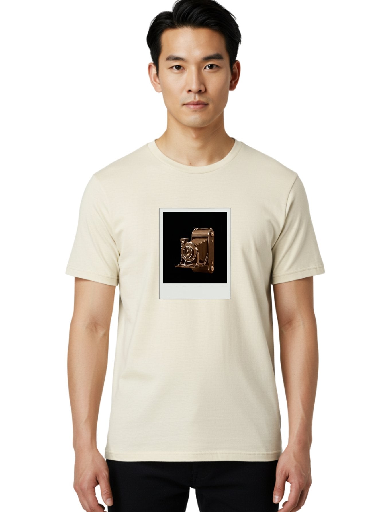 Polaroid-Camera-1 Men'S Graphic Tee, 100% Cotton, Comfortable Casual Summer Wear, Machine Washable, Vintage Camera, Old Photography Equipment, Retro Style, Antique Camera, Nostalgic Feel, Classic Design, Photography History, Instant Camera, Bae680 18