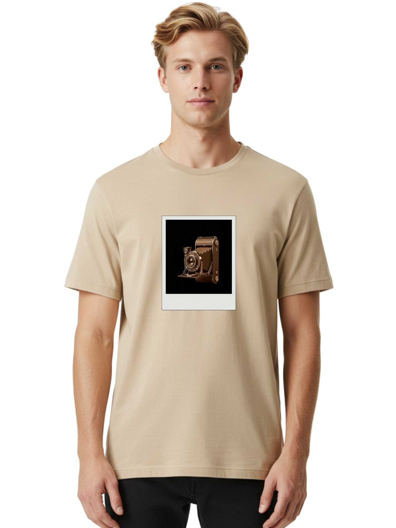 Polaroid-Camera-1 Men'S Graphic Tee, 100% Cotton, Comfortable Casual Summer Wear, Machine Washable, Vintage Camera, Old Photography Equipment, Retro Style, Antique Camera, Nostalgic Feel, Classic Design, Photography History, Instant Camera, Bae680 27