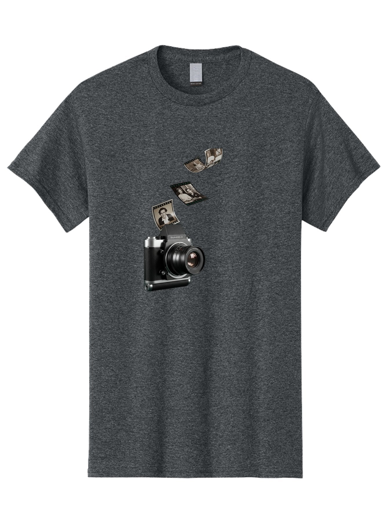 Polaroid-Camera-10 Men'S Graphic Tee, 100% Cotton, Comfortable Casual Summer Wear, Machine Washable, Sharedigital Camera, Black And Silver Camera, Polaroid Photographs, Black And White Portraits, Instant Photography, Camera Technology, Bae681 14