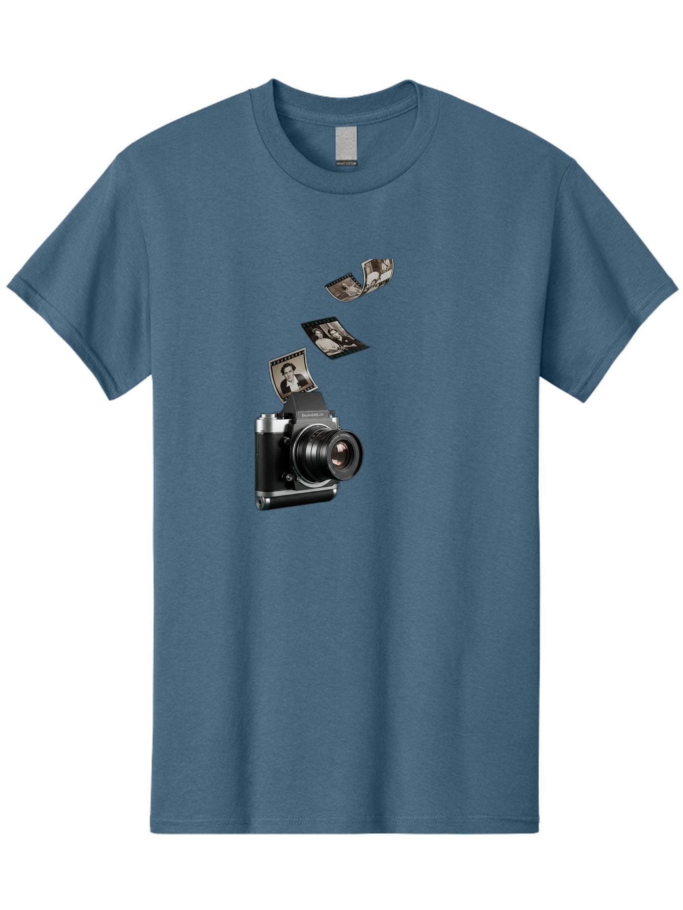 Polaroid-Camera-10 Men'S Graphic Tee, 100% Cotton, Comfortable Casual Summer Wear, Machine Washable, Sharedigital Camera, Black And Silver Camera, Polaroid Photographs, Black And White Portraits, Instant Photography, Camera Technology, Bae681 13