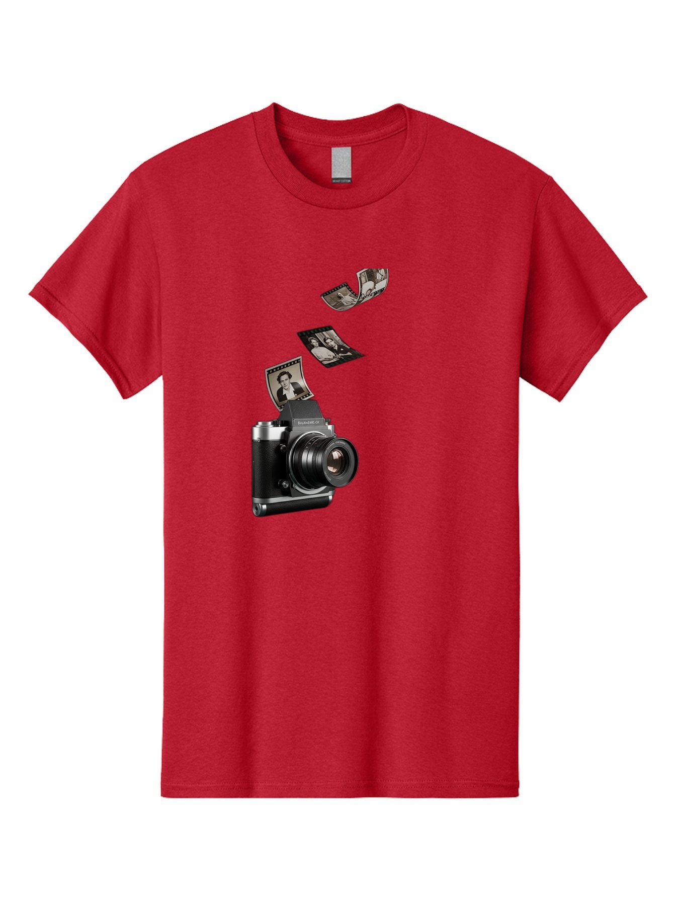 Polaroid-Camera-10 Men'S Graphic Tee, 100% Cotton, Comfortable Casual Summer Wear, Machine Washable, Sharedigital Camera, Black And Silver Camera, Polaroid Photographs, Black And White Portraits, Instant Photography, Camera Technology, Bae681 11