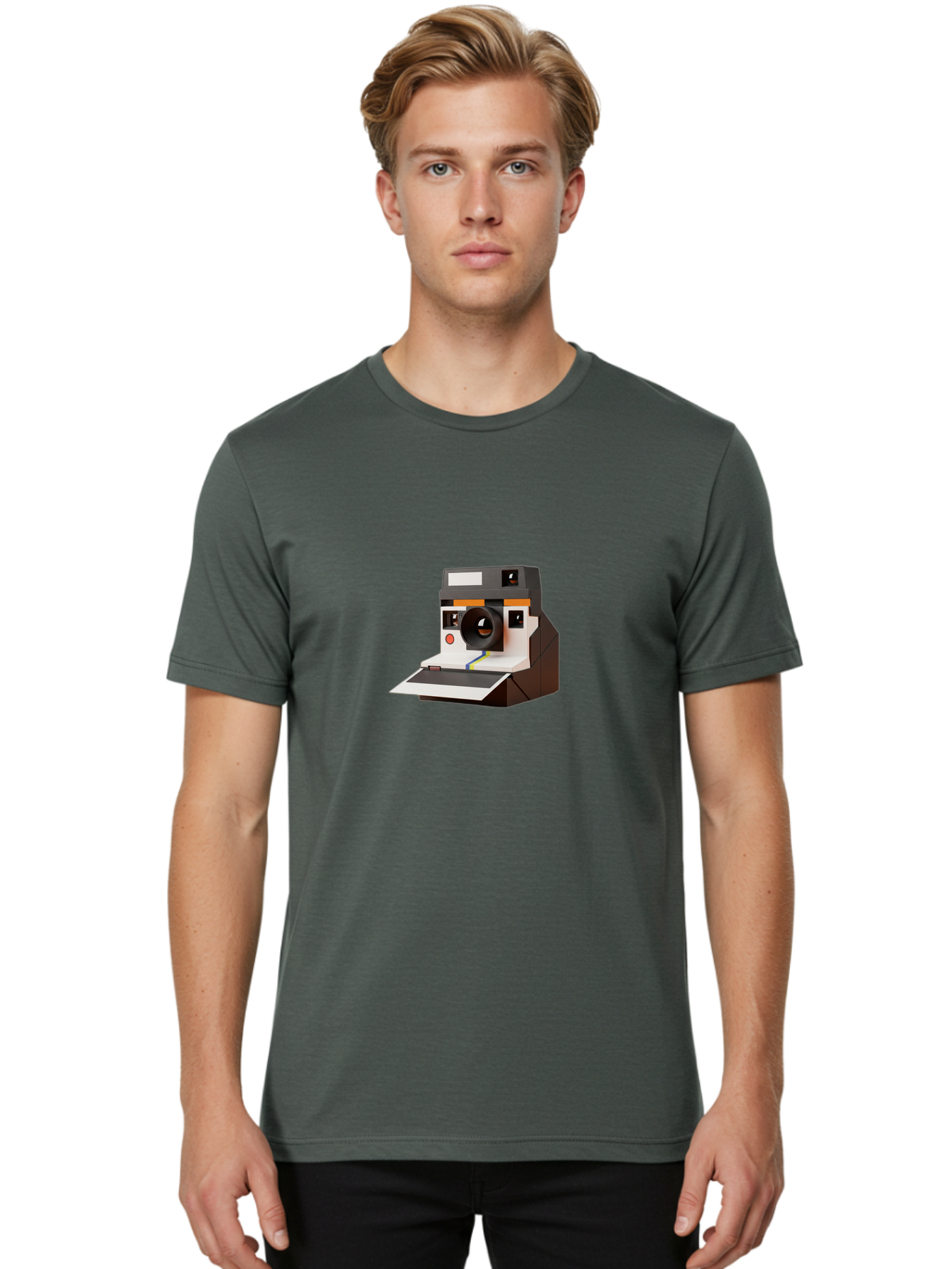 Polaroid-Camera-8 Men'S Graphic Tee, 100% Cotton, Comfortable Casual Summer Wear, Machine Washable, Vintage Camera, Instant Photography, Retro Technology, Analog Camera, Nostalgic Design, Photography Equipment, Classic Style Bae688 21